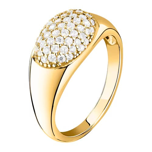 ANELLO MORELLATO PAVÈ IN ARGENTO 925