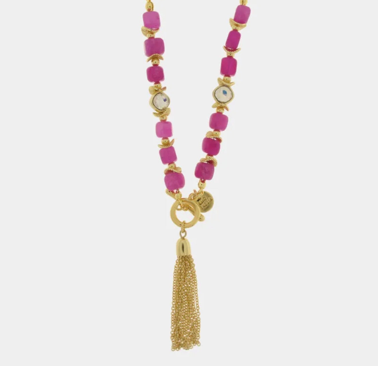 COLLANA AMO VENEZIA CRISTALLI ROSA CON PENDENTE