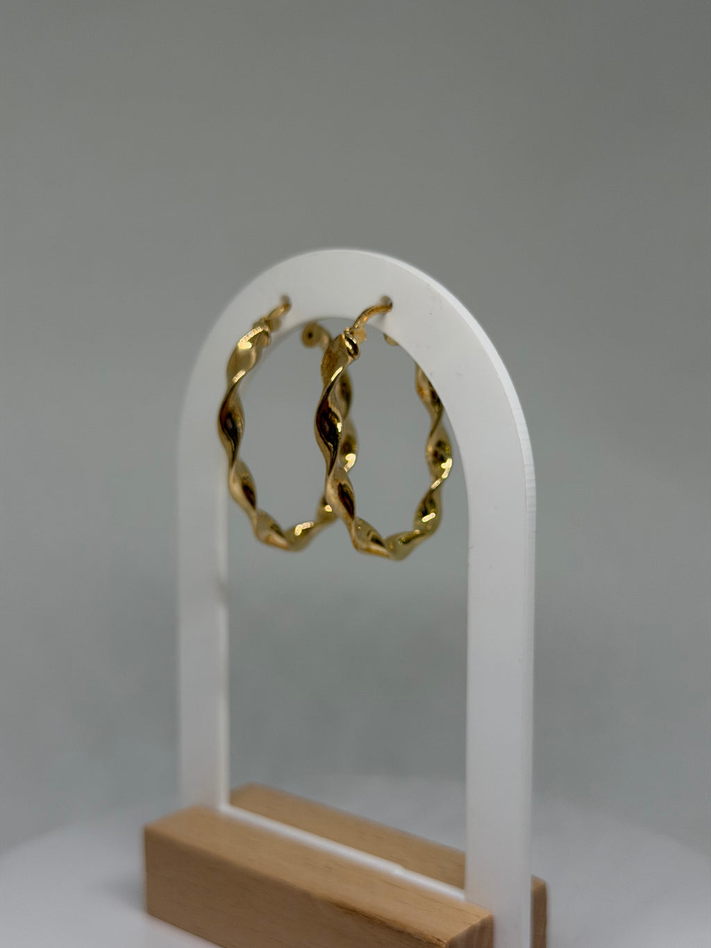 ORECCHINI A CERCHIO TORCHON SOTTILE ARGENTO 925