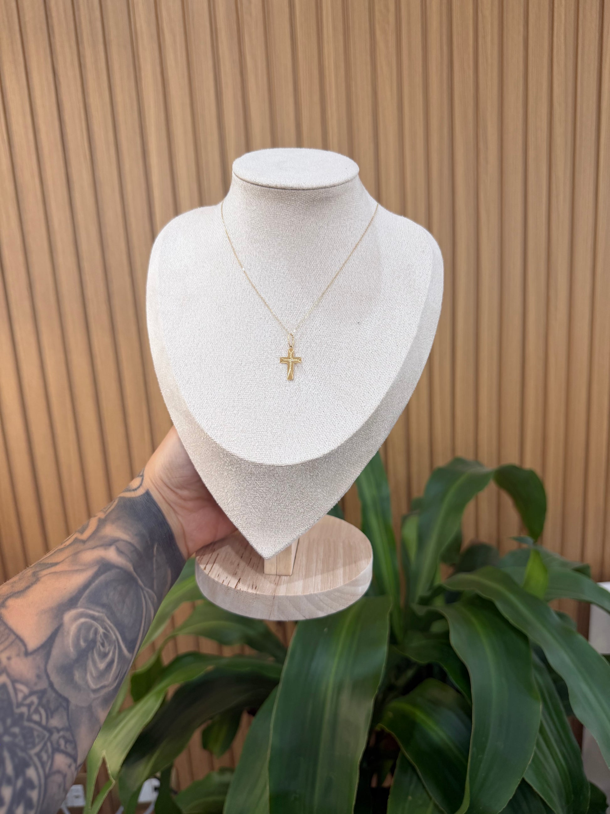 COLLANA ORO 18KT CON CROCE DESIGN
