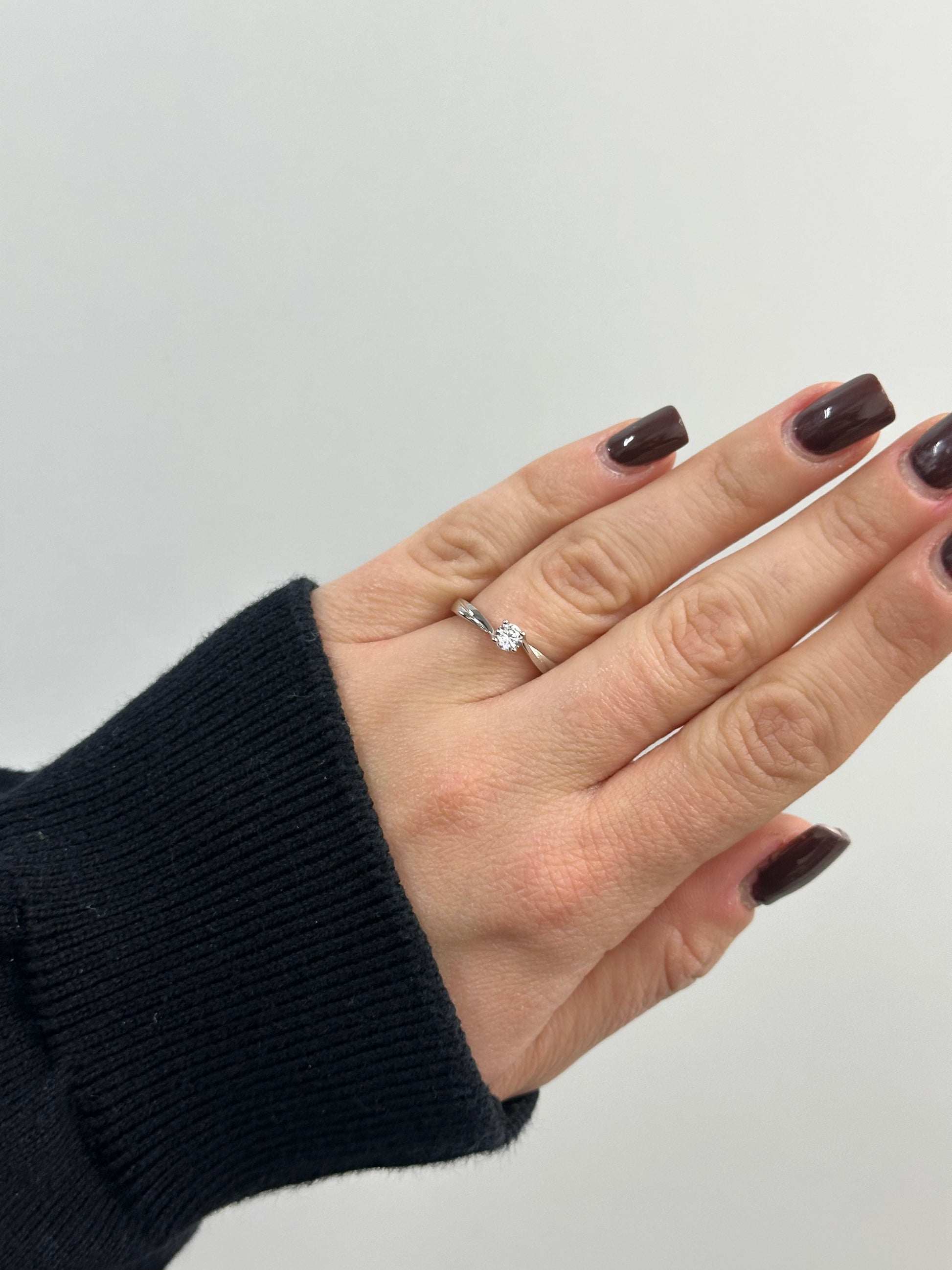 ANELLO SOLITARIO ARGENTO 925