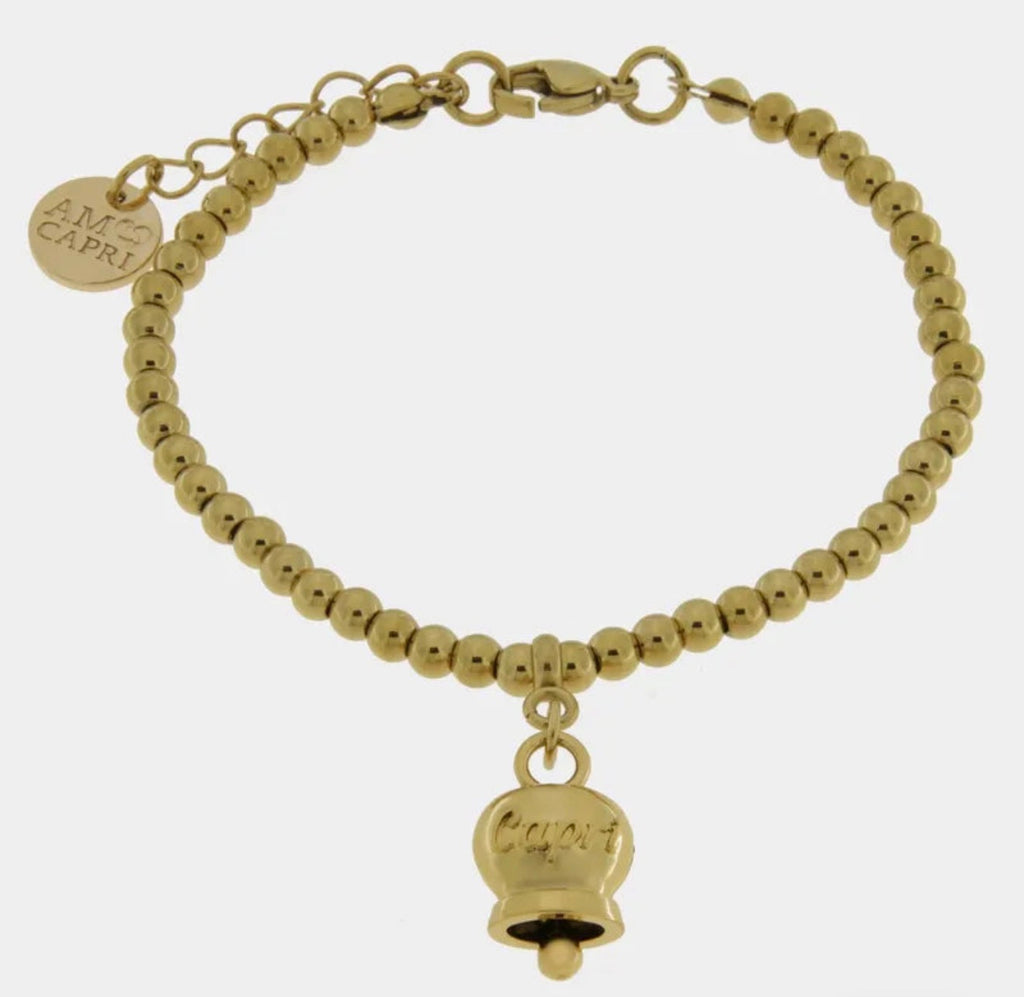 BRACCIALE AMO CAPRI ACCIAIO CON DORATURA