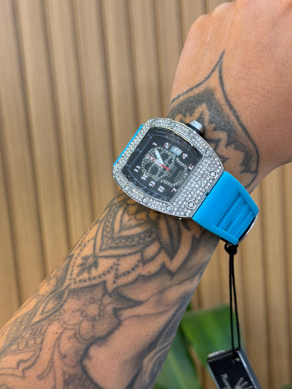 OROLOGIO RAPPER AMERICA CELESTE