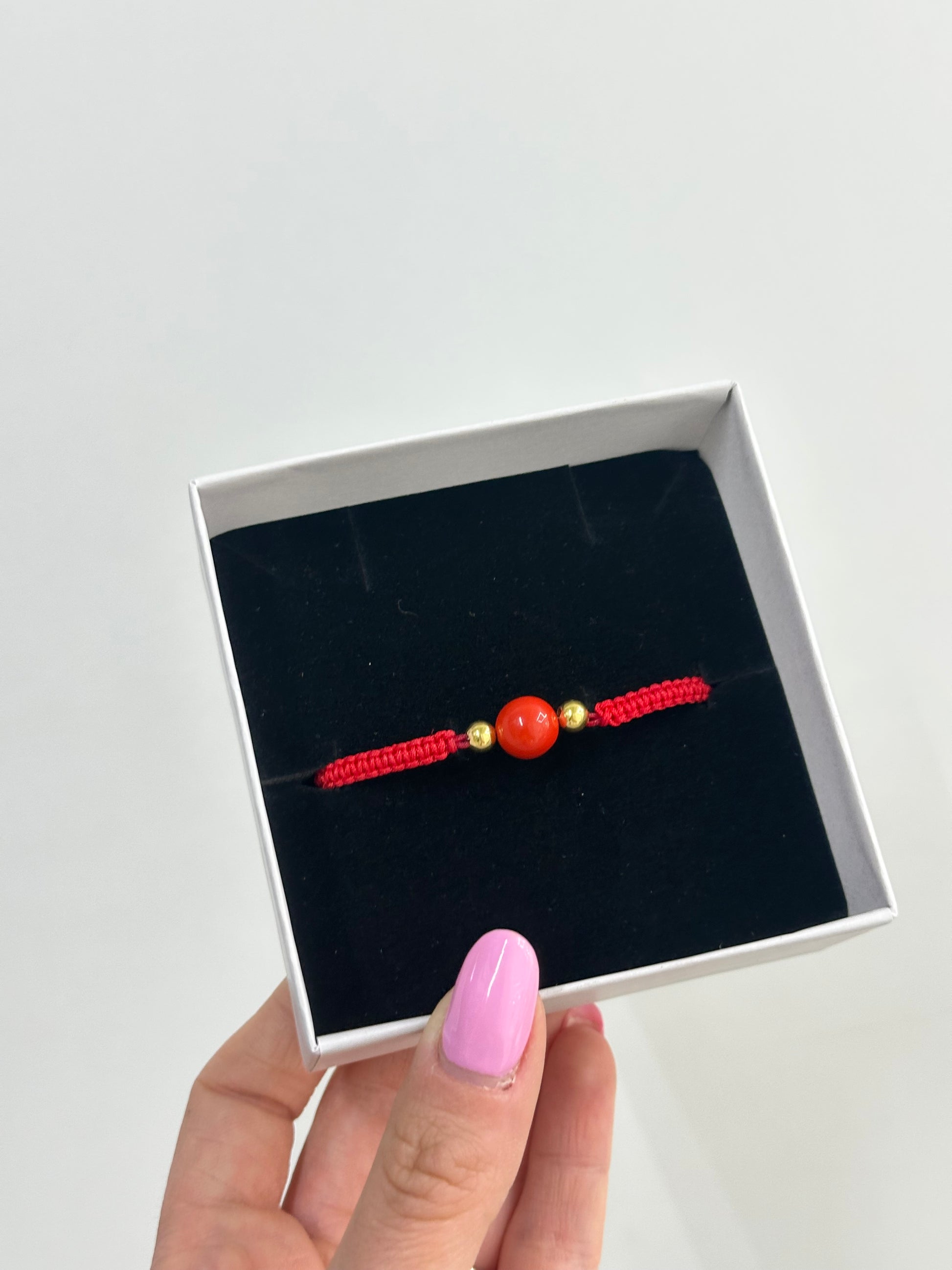 BRACCIALE FILO ROSSO ARGENTO 925