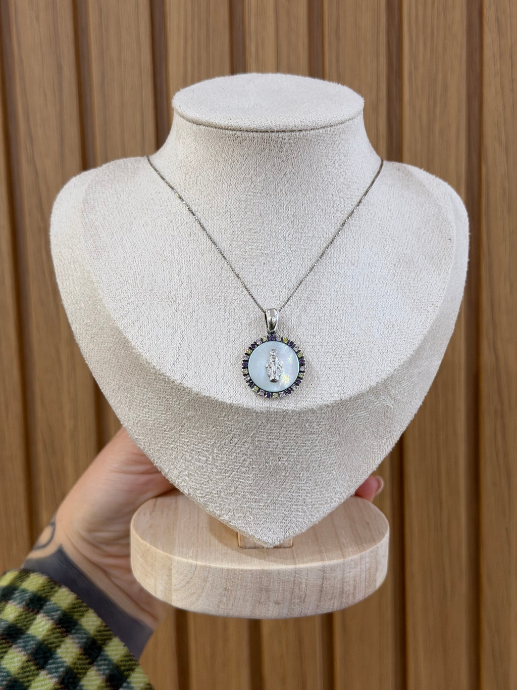 COLLANA MADONNINA MADREPERLA ARGENTO 925