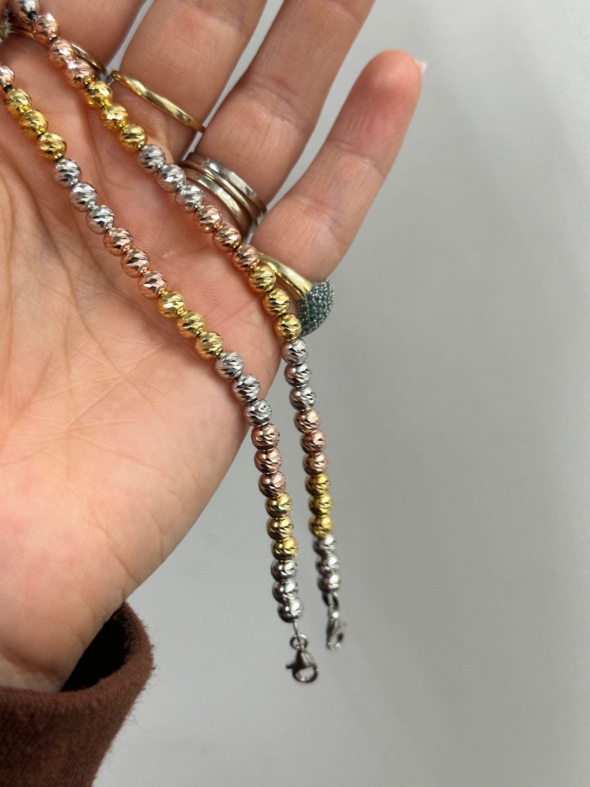 BRACCIALE 3 COLORI MEDIUM ARGENTO