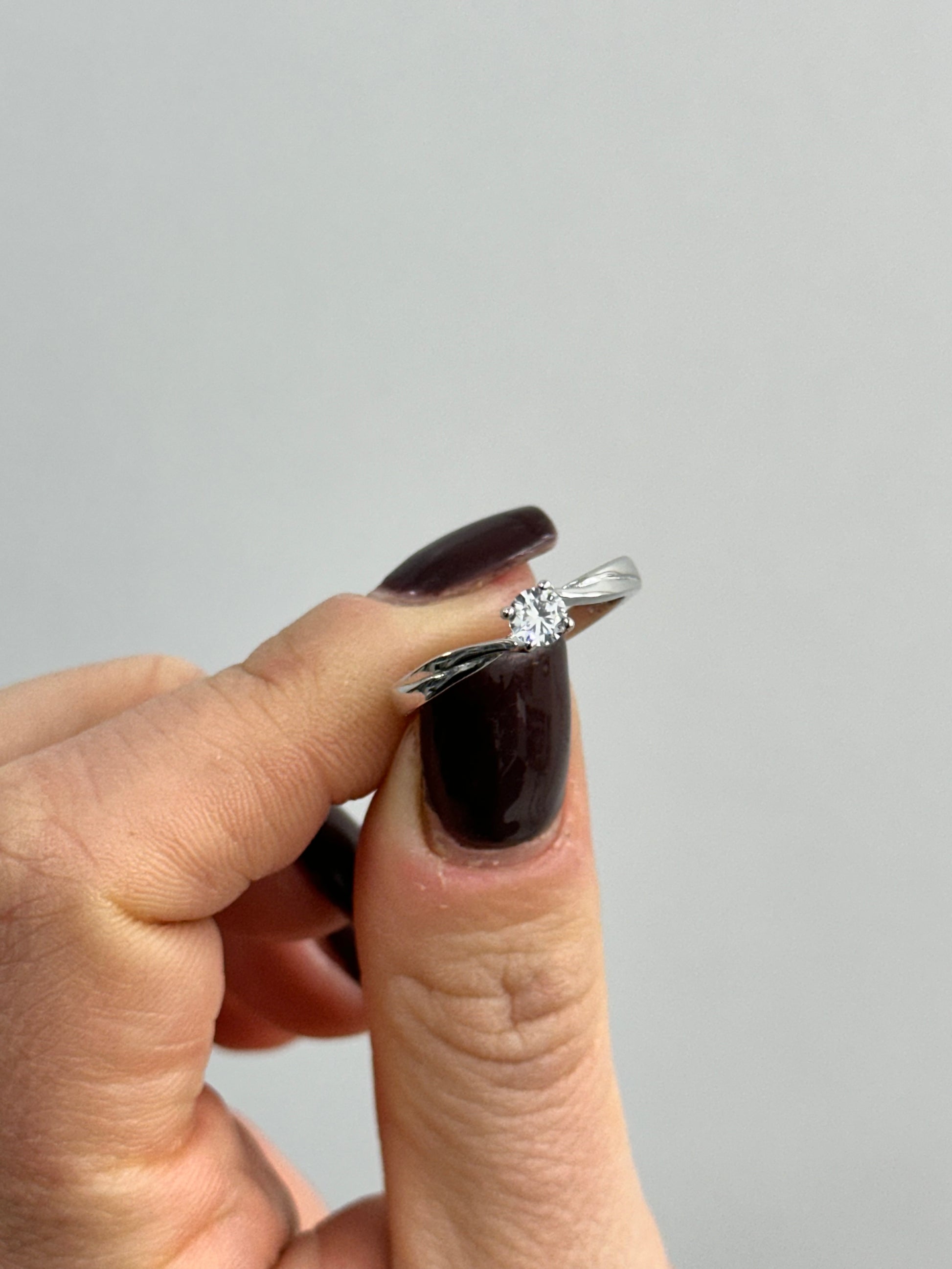 ANELLO SOLITARIO ARGENTO 925
