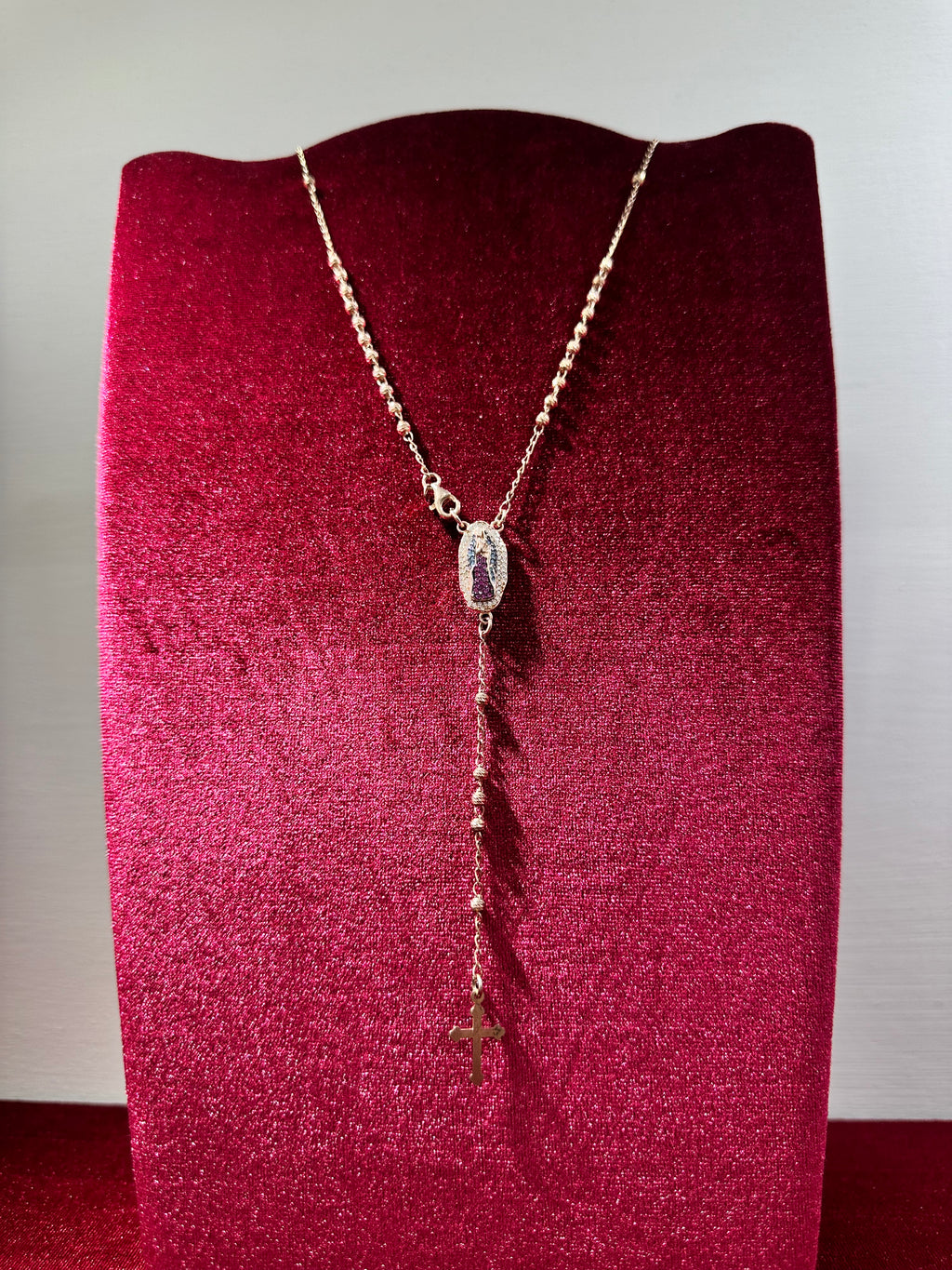 ROSARIO CON MADONNA GUADALUPE ARGENTO 925