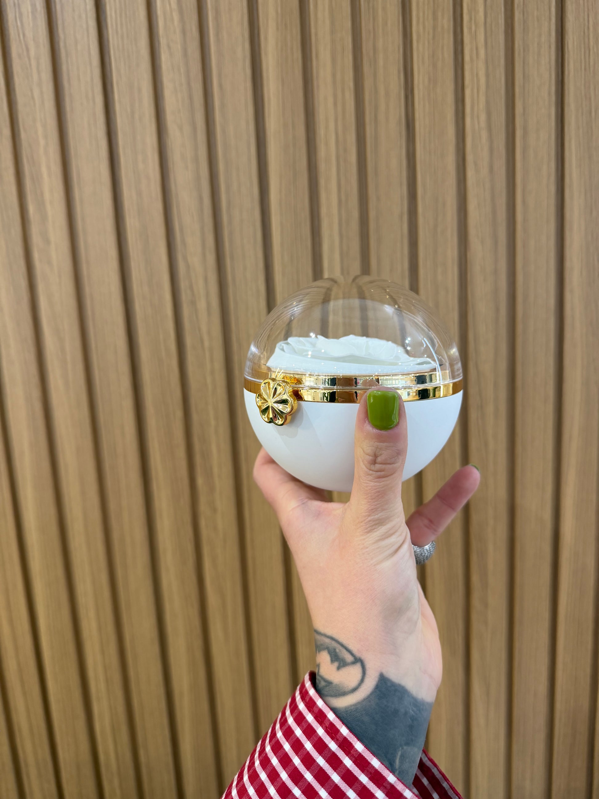 BOX PALLINA DI NATALE BIANCA CON COLLANA ARGENTO 925