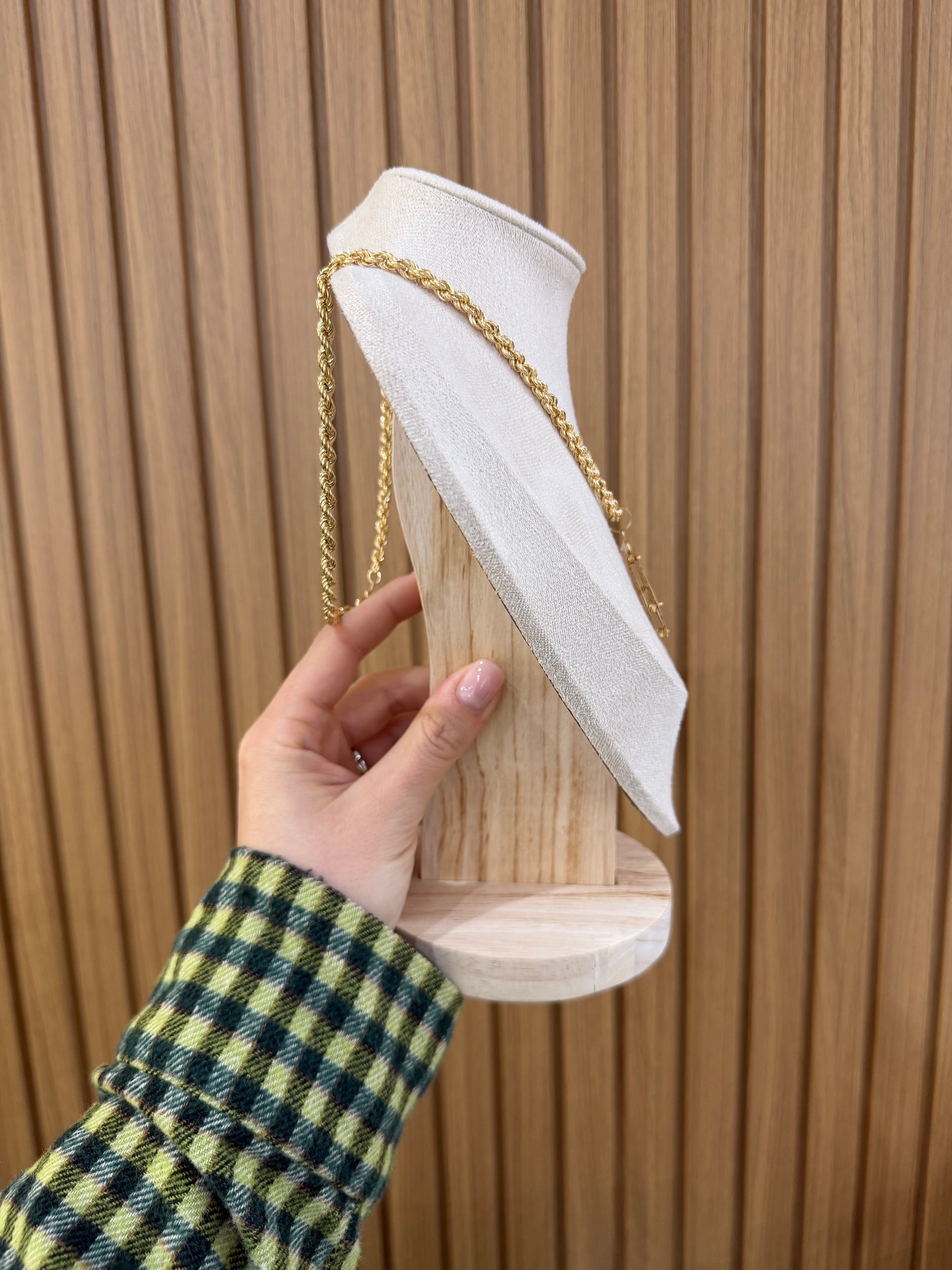 COLLANA ORO 18KT LASER CON CIONDOLO DOPPIA C