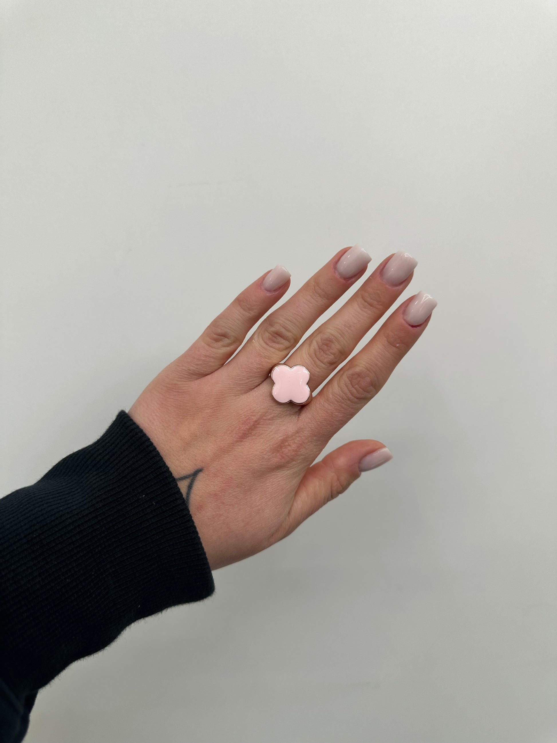 ANELLO QUADRIFOGLIO SMALTATO