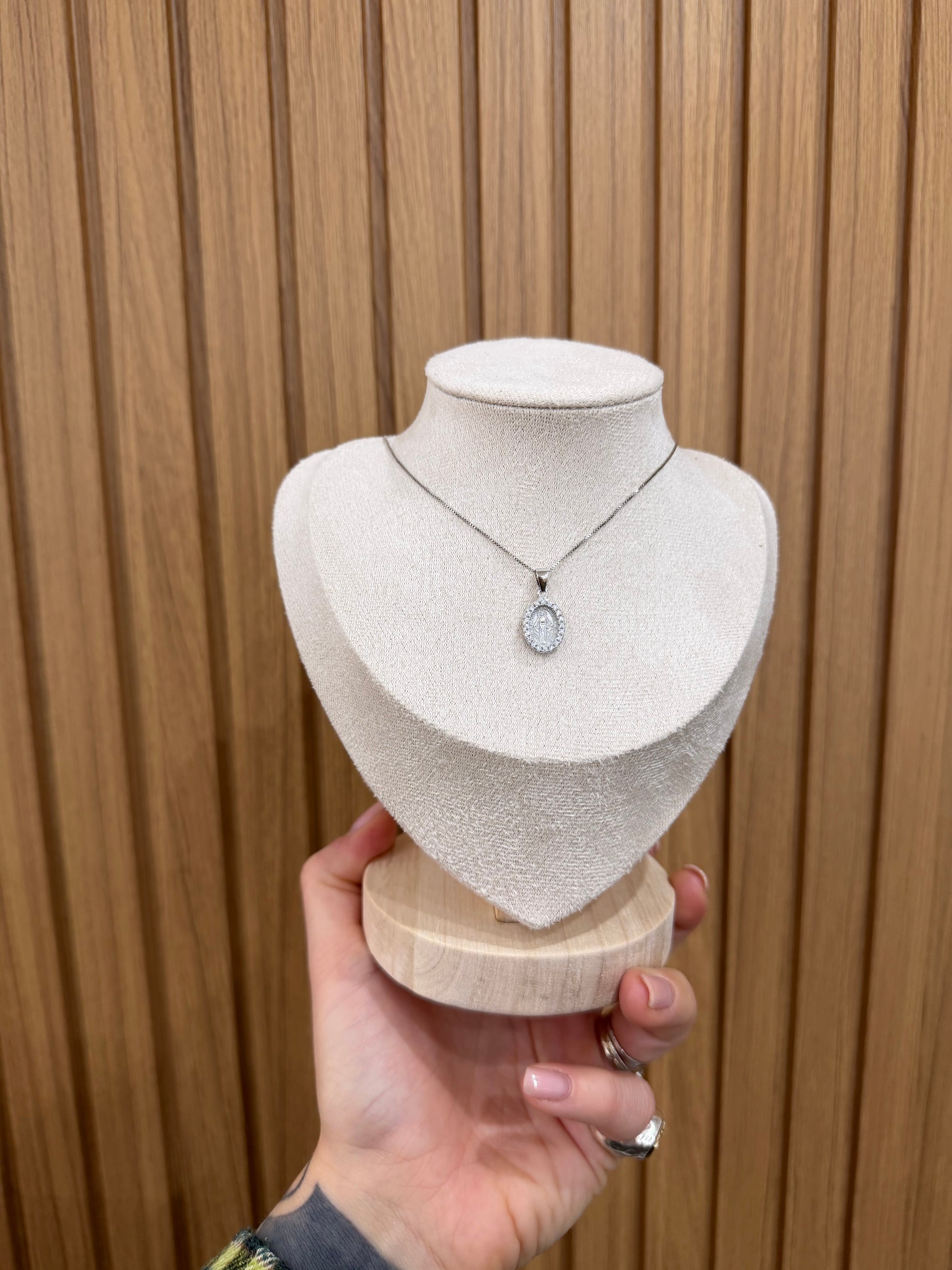 COLLANA MADONNINA GRANDE ARGENTO 925