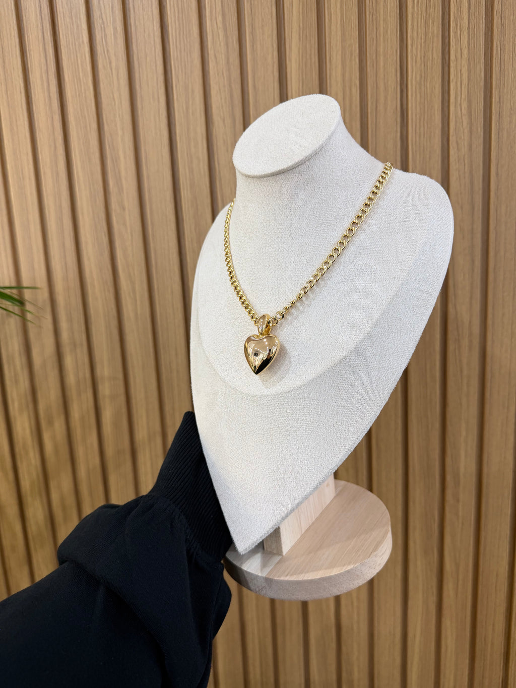 COLLANA GRUMETTA ORO 18KT CON CUORE ELETTROFORMATO