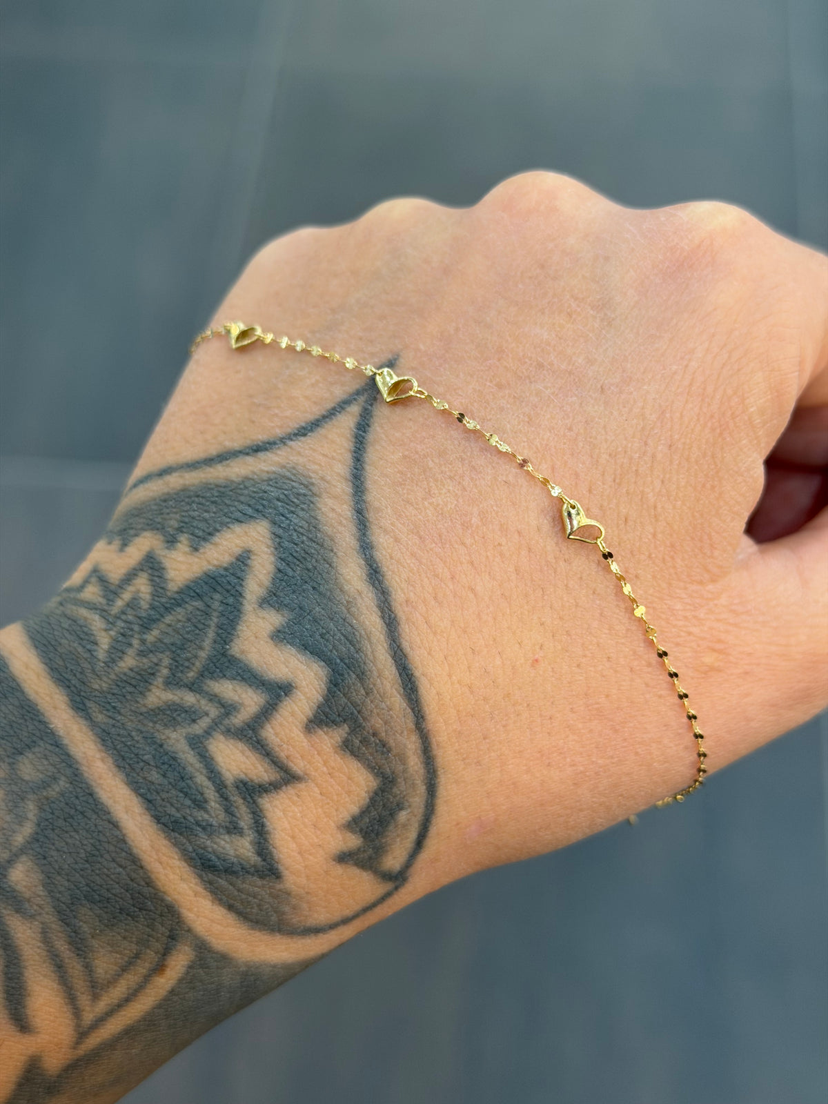 BRACCIALE ORO 18KT MINI CUORI