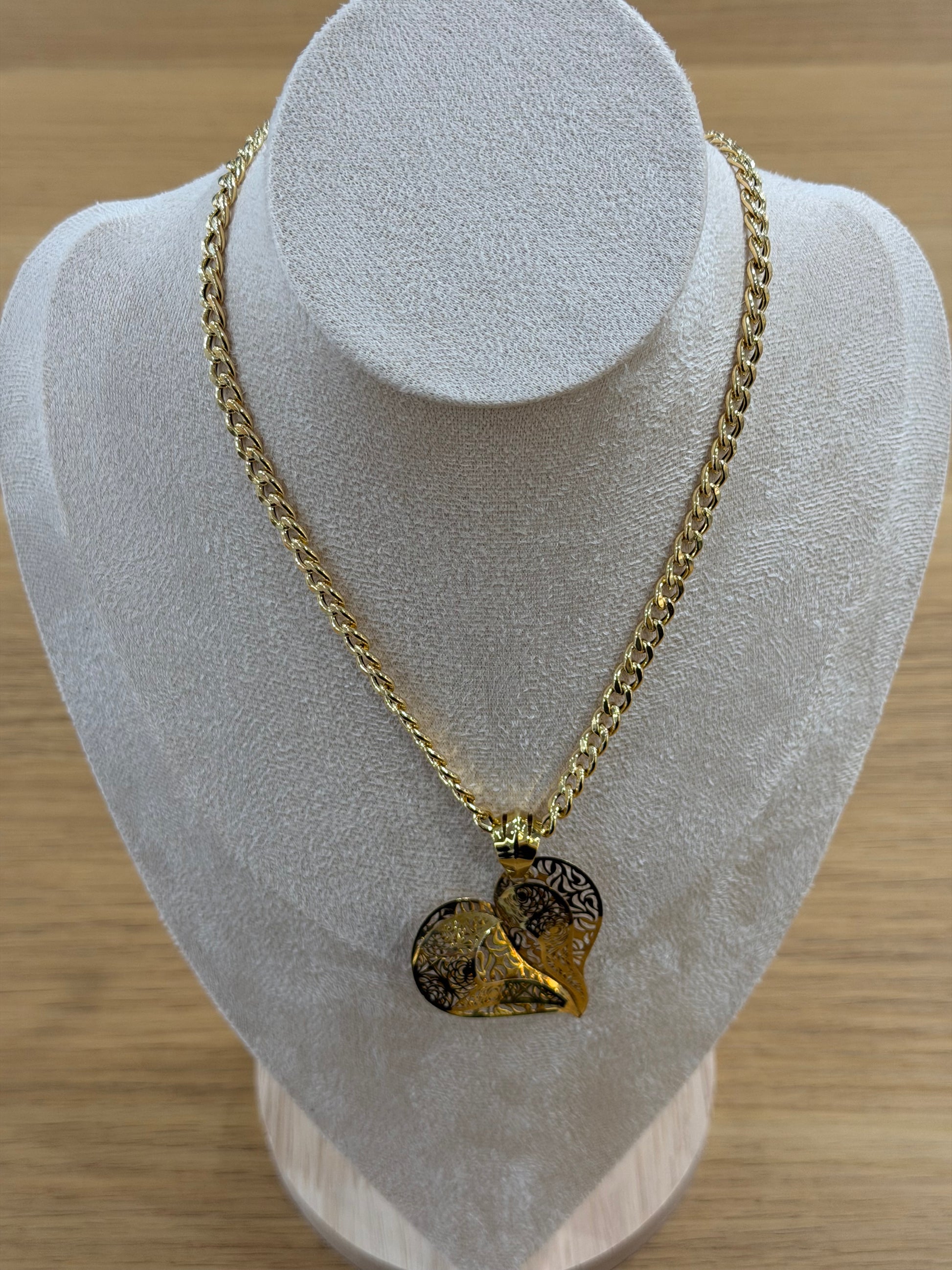 COLLANA GRUMETTA CON CUORE ORO 18KT