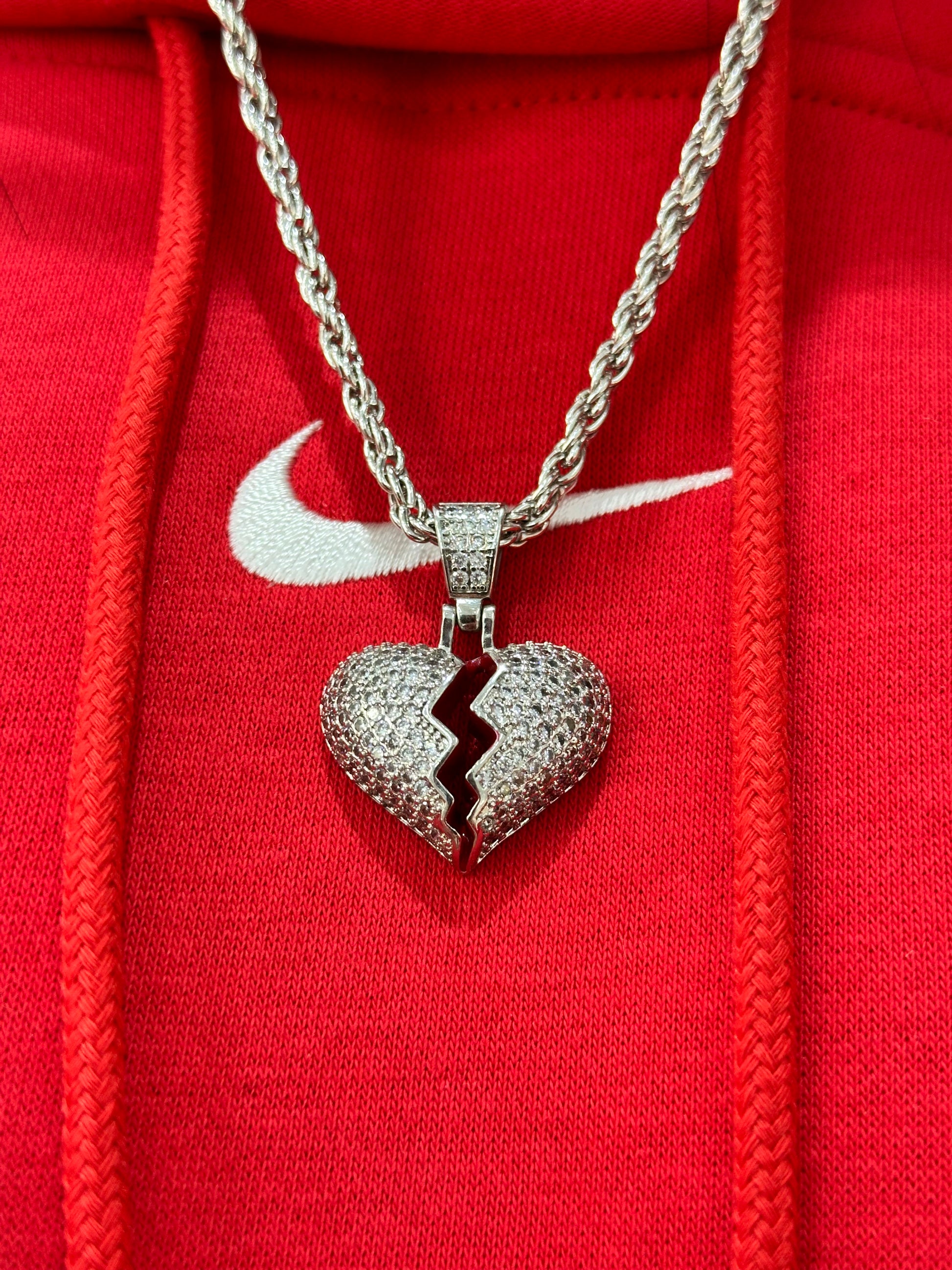 COLLANA HEART BROKEN ACCIAIO