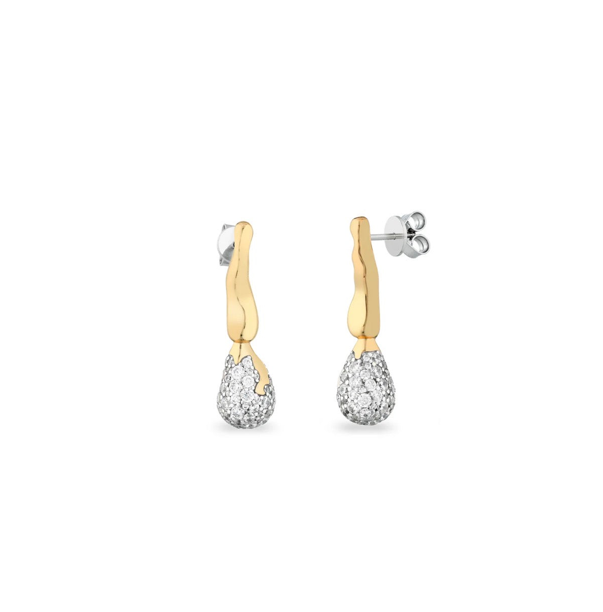 ORECCHINI PENDENTI GOCCIA IN ARGENTO CON ZIRCONI SOGNI