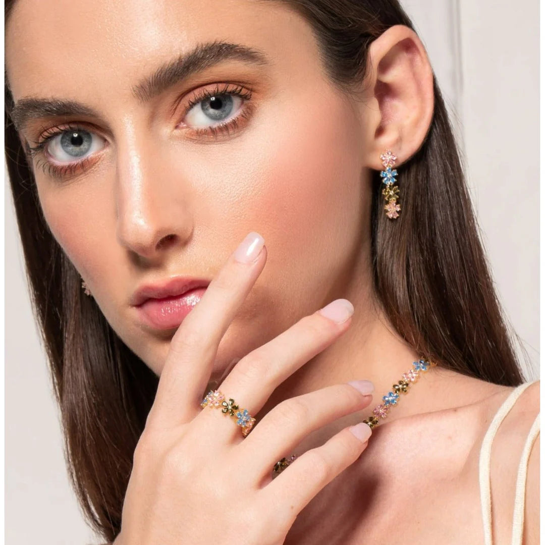 ORECCHINI FIORI MULTICOLOR LAURA P