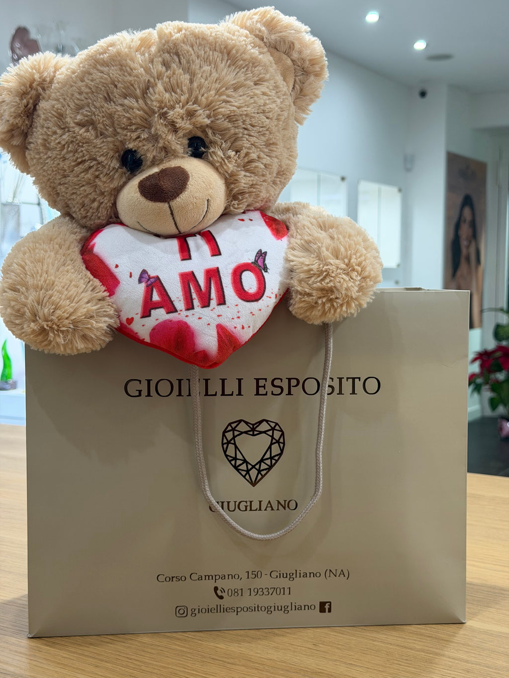 TEDDY TI AMO CON ANELLO TRILOGY ARGENTO 925