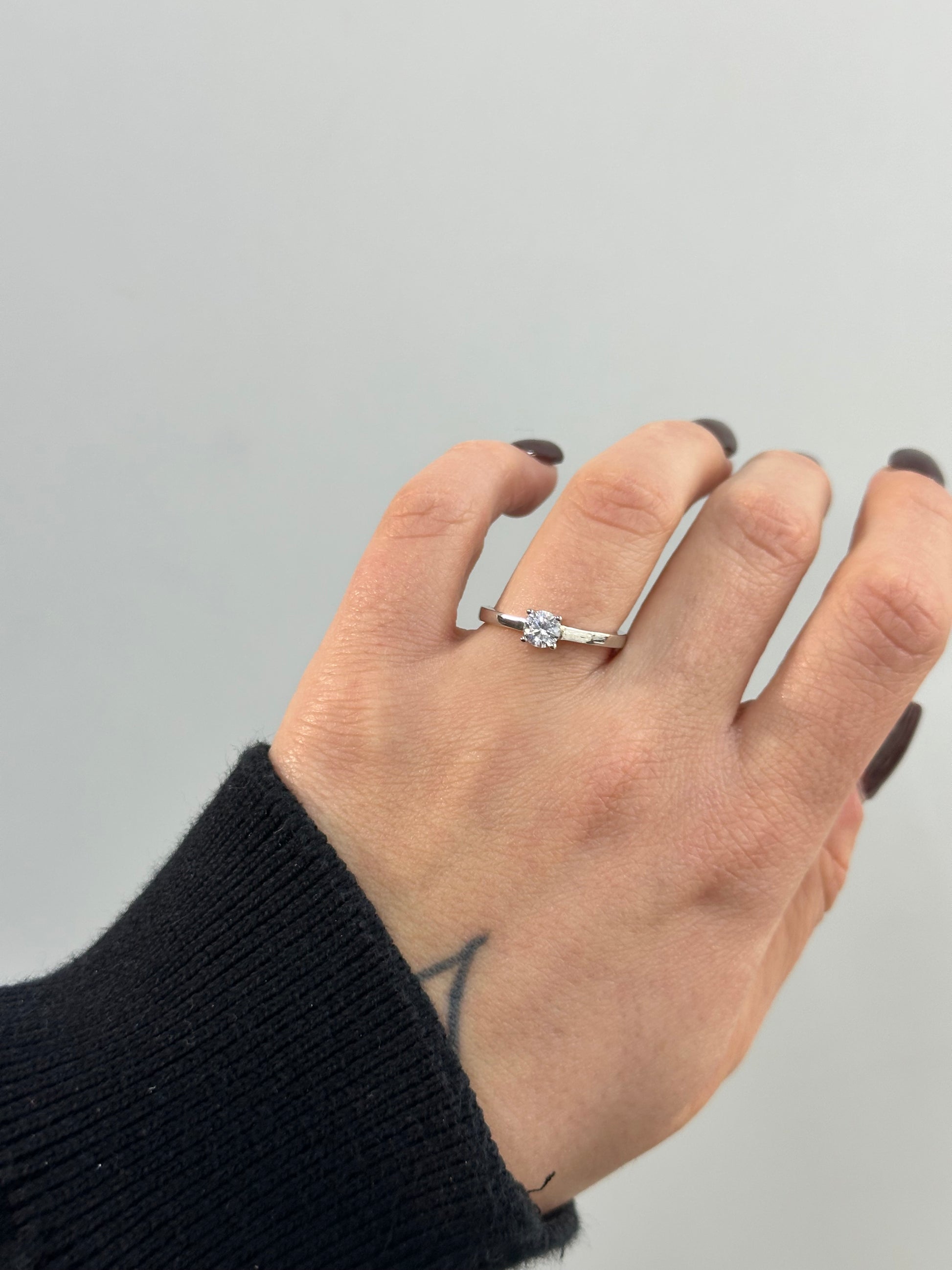ANELLO SOLITARIO ARGENTO 925