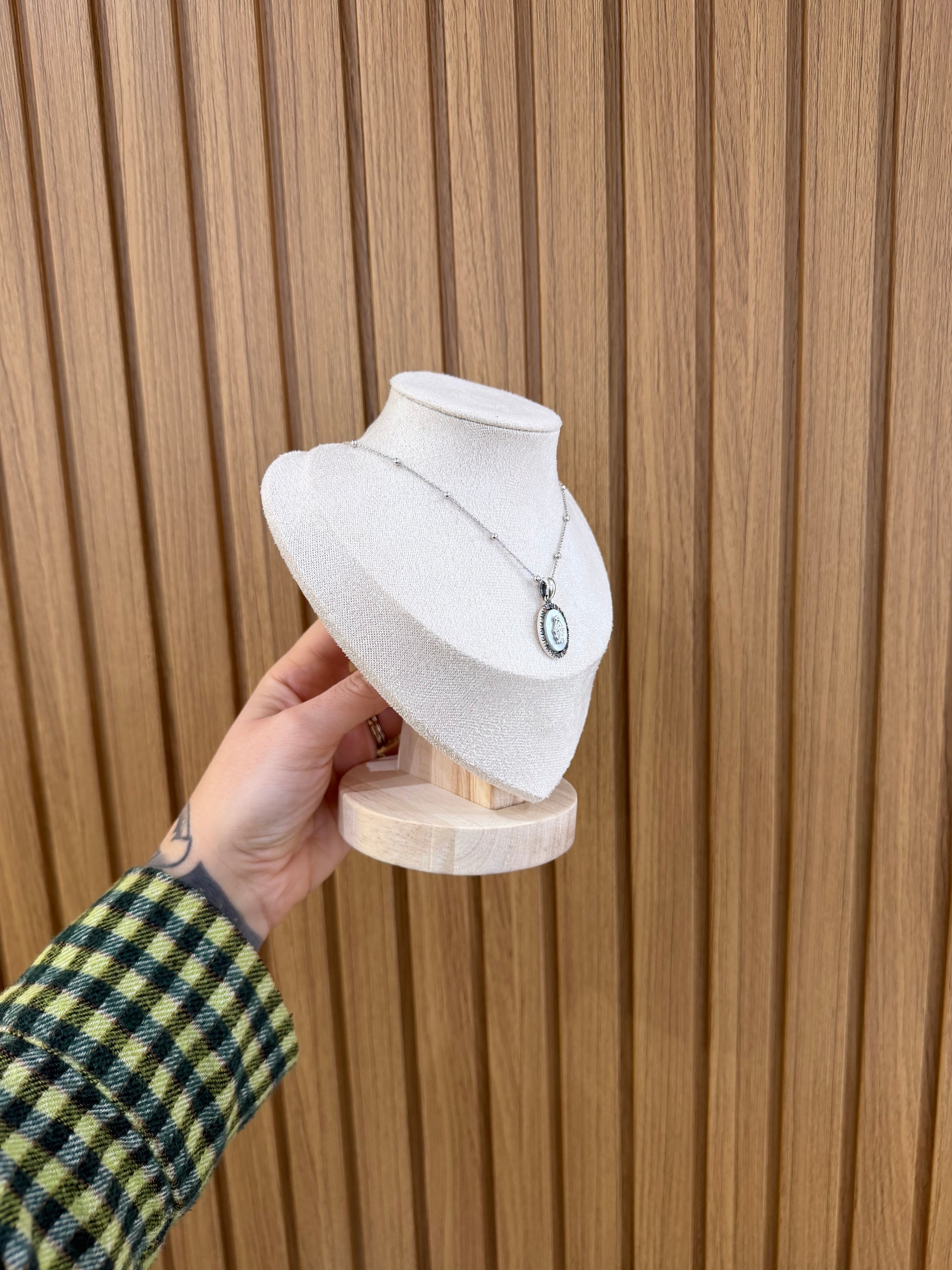 COLLANA MADONNINA MADREPERLA ARGENTO 925