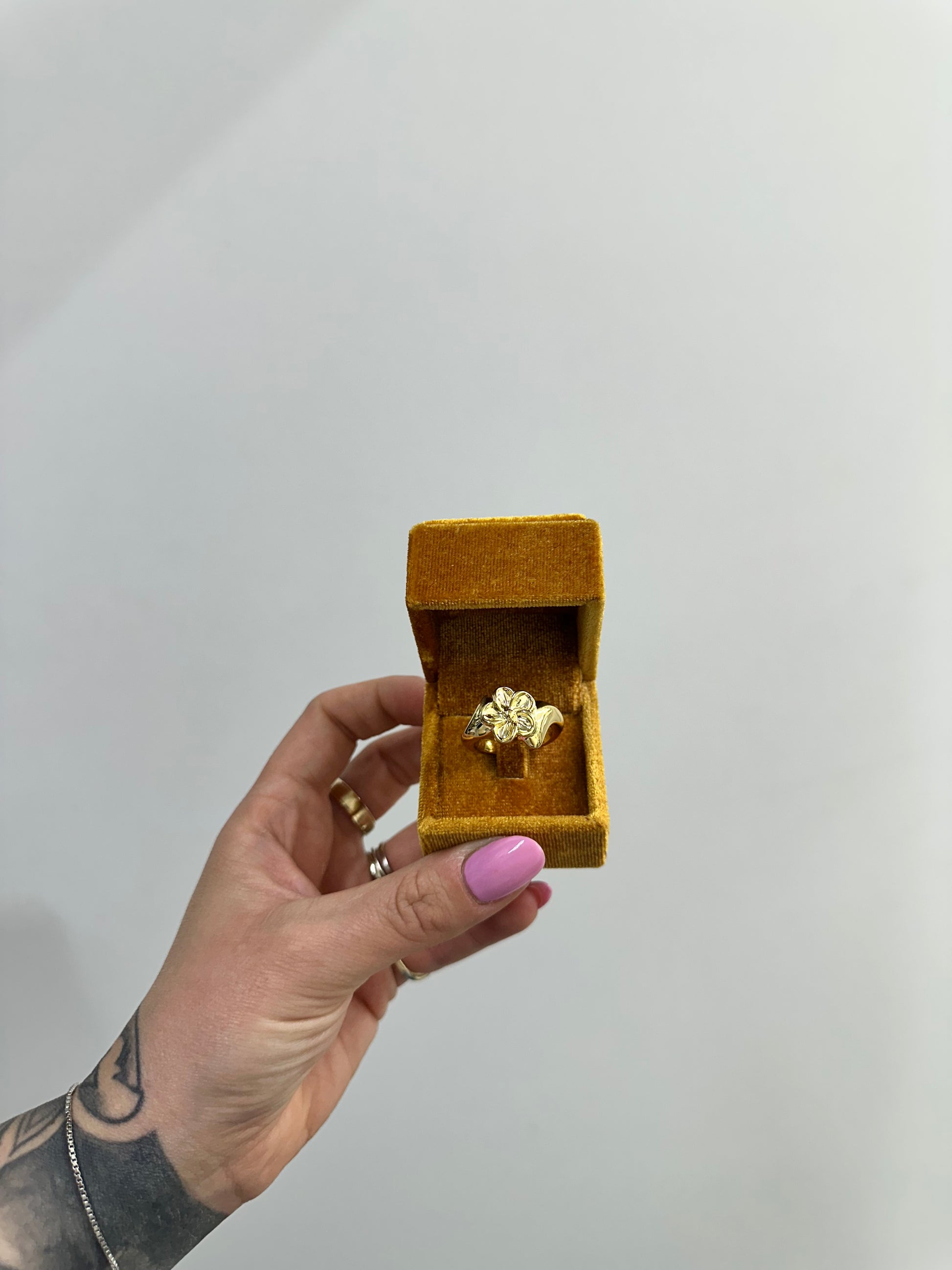 ANELLO FIORE ORO 18KT ELETTROFORMATO