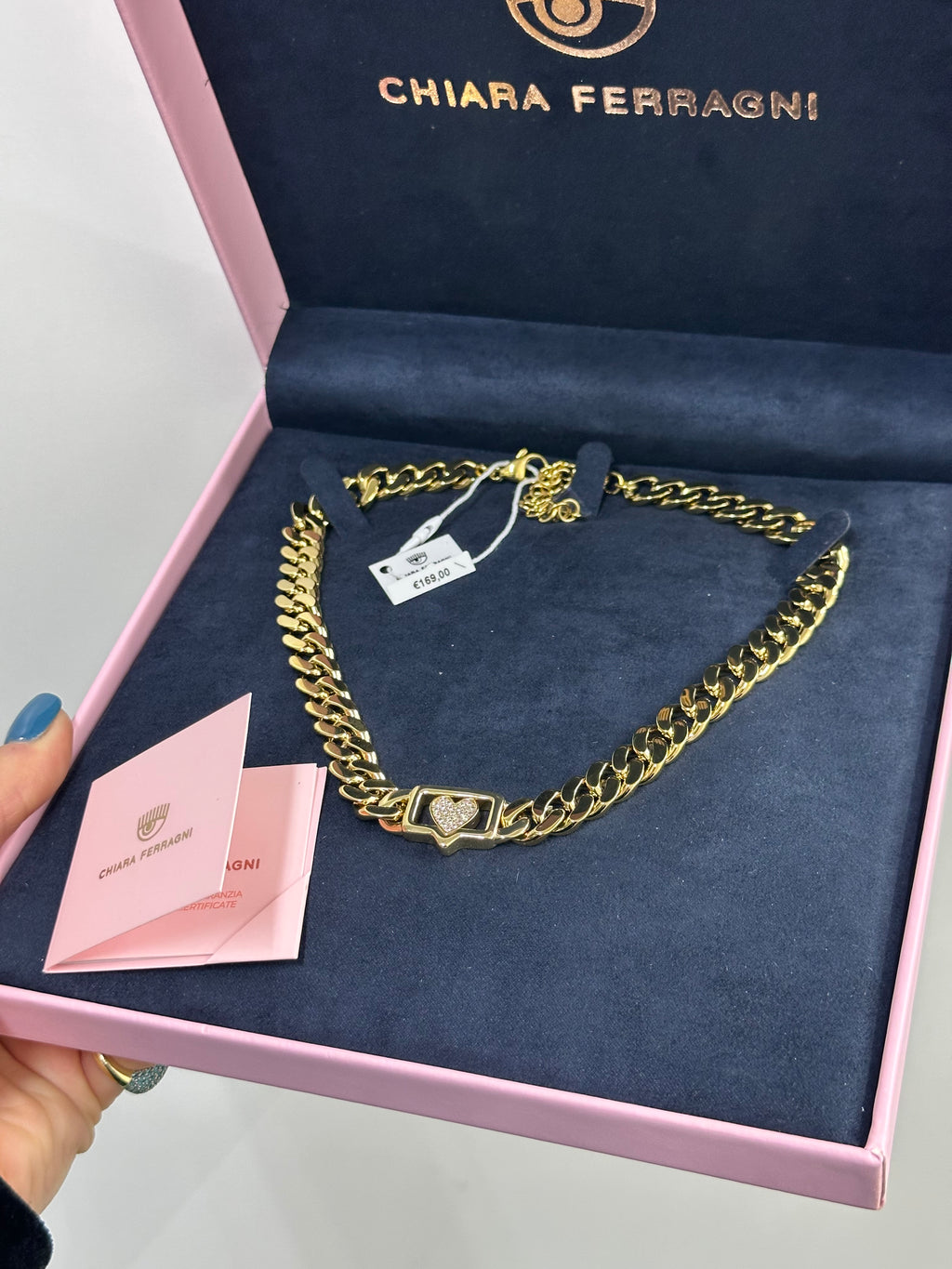 COLLANA GRUMETTA CON CUORE CHIARA FERRAGNI COLLECTION