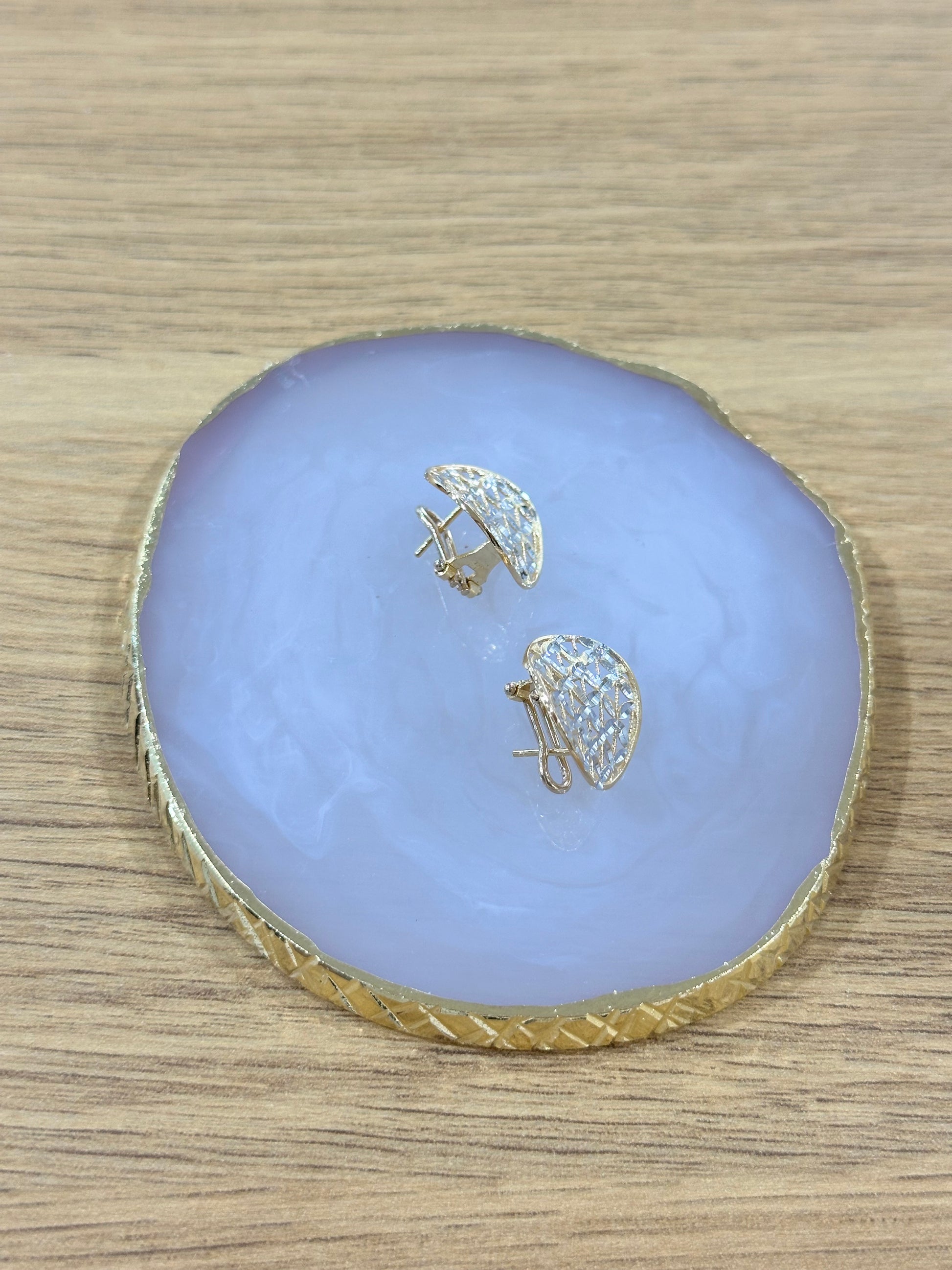 ORECCHINI IN ORO 18KT MONACHELLA BICOLORE