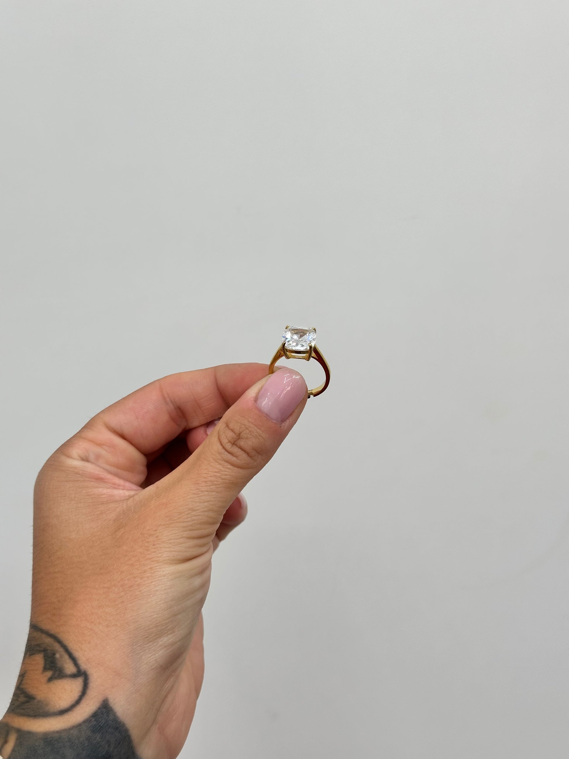 ANELLO REINA QUADRATO ARGENTO 925
