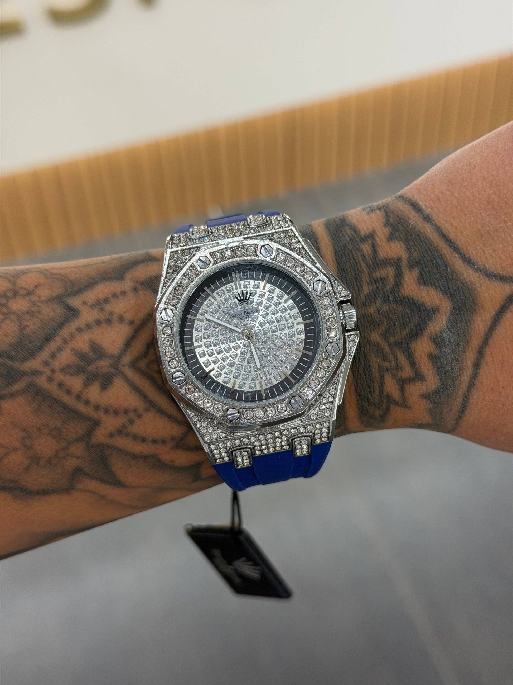 OROLOGIO RAPPER AMERICA BLU
