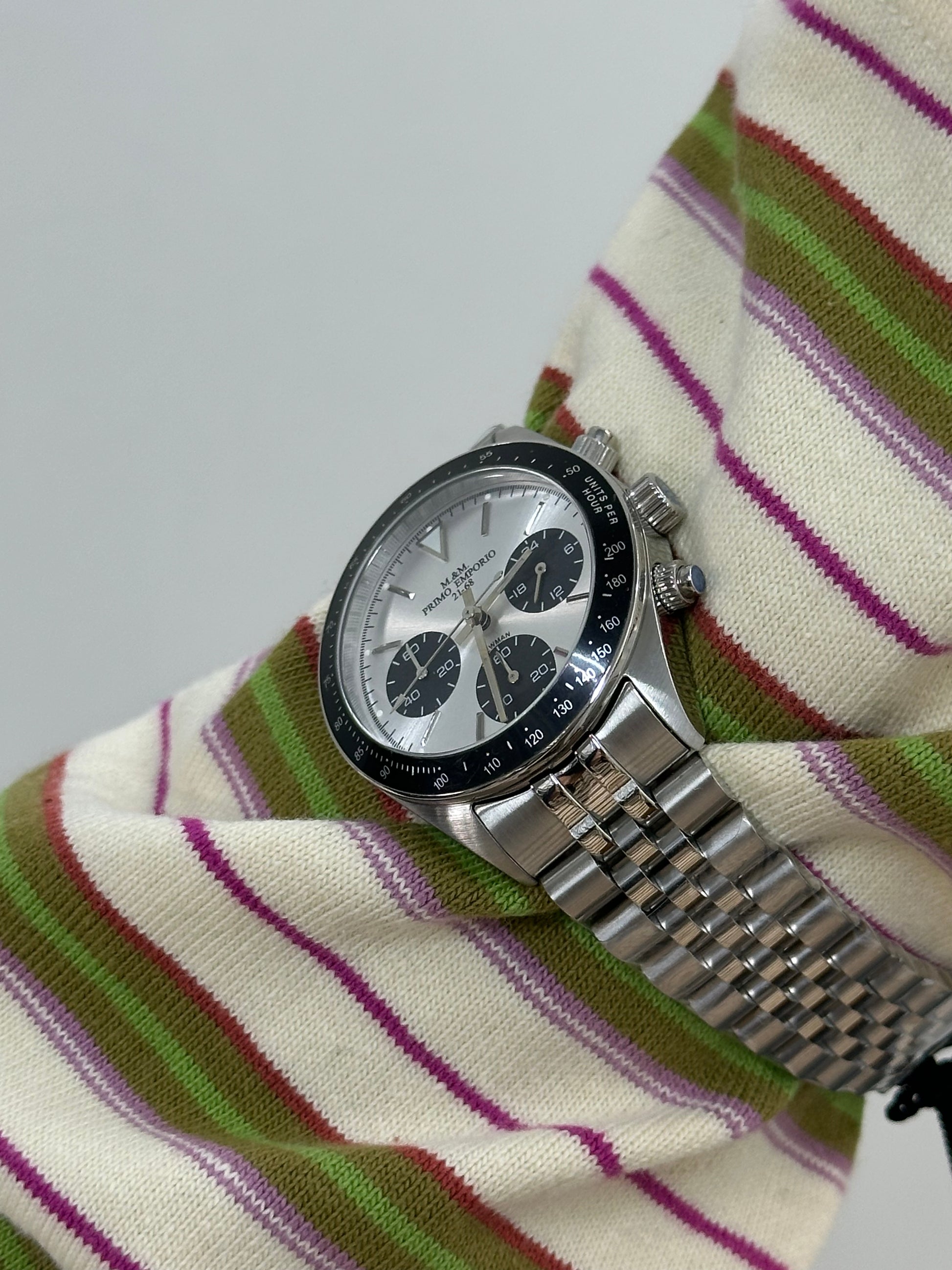 OROLOGIO PRIMO EMPORIO QUADRANTE BIANCO GHIERA NERA