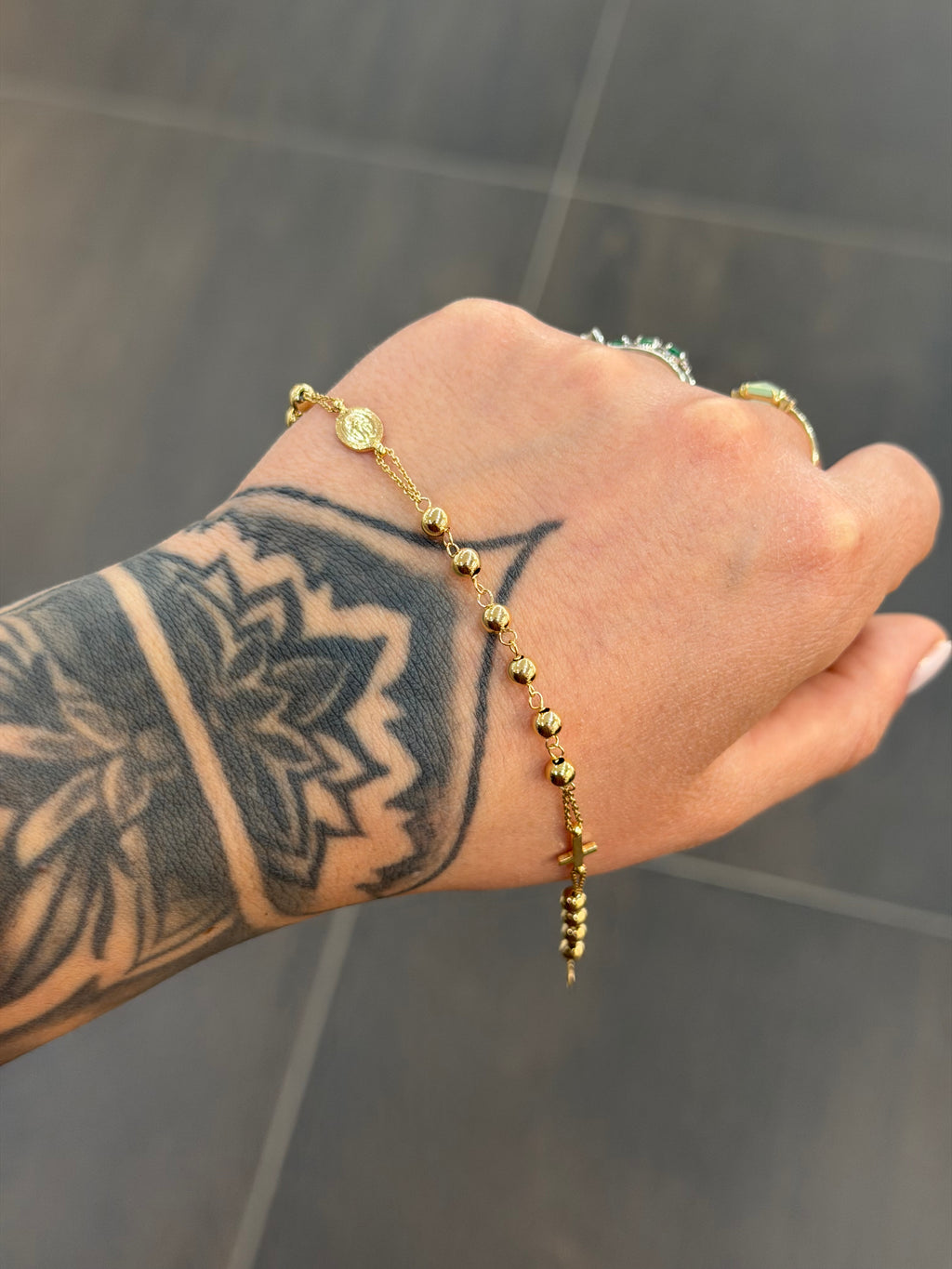 BRACCIALE ROSARIO ORO 18KT