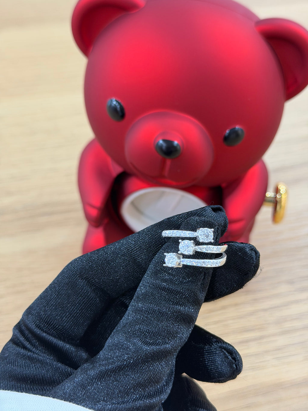 BOX MINI TEDDY CON ANELLO TRILOGY VAIANA ARGENTO 925