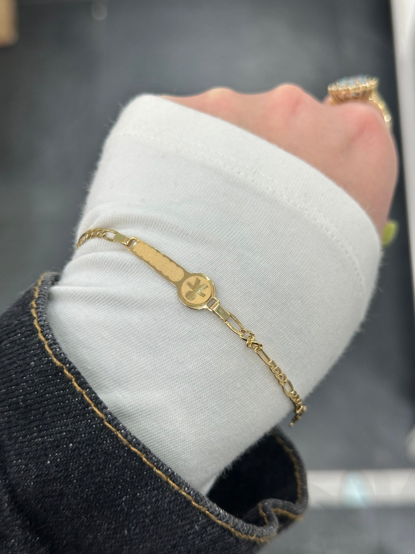 BRACCIALE BATTESIMALE CON BEBÈ ORO 18KT