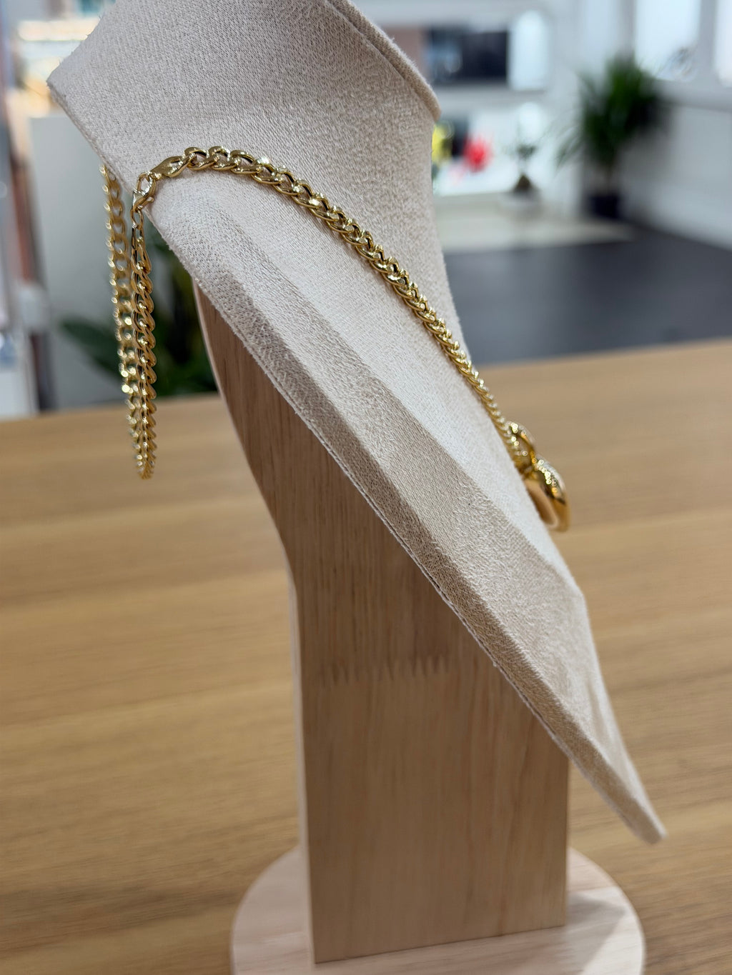 COLLANA GRUMETTA ORO 18KT CON CUORE ELETTROFORMATO