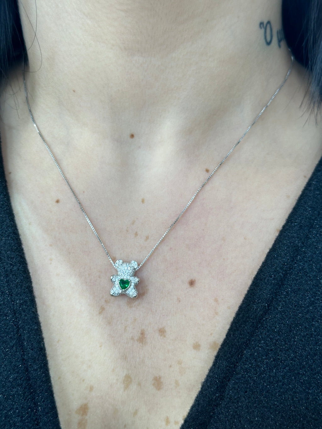 COLLANA MINI TEDDY ARGENTO