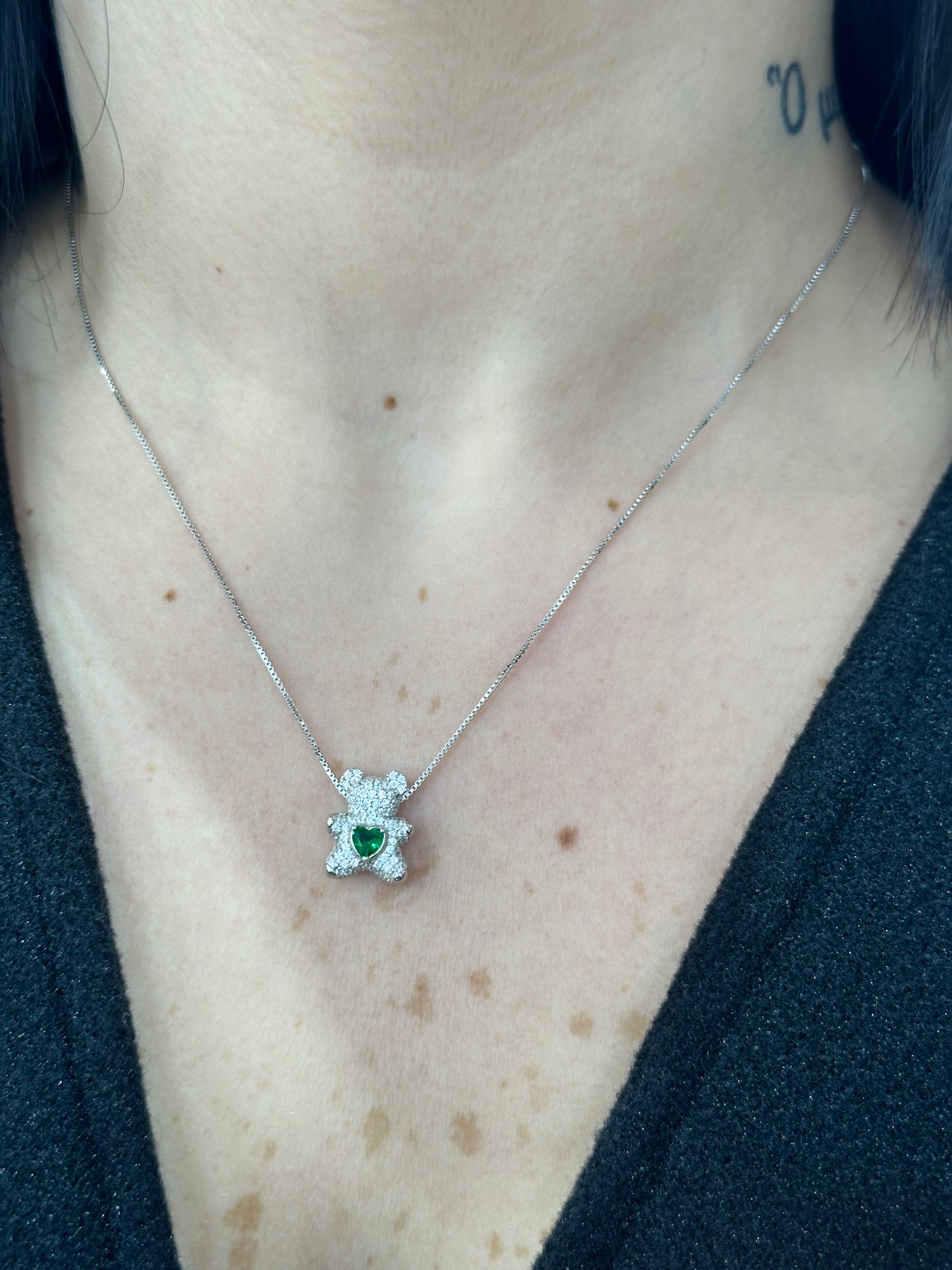 COLLANA MINI TEDDY ARGENTO