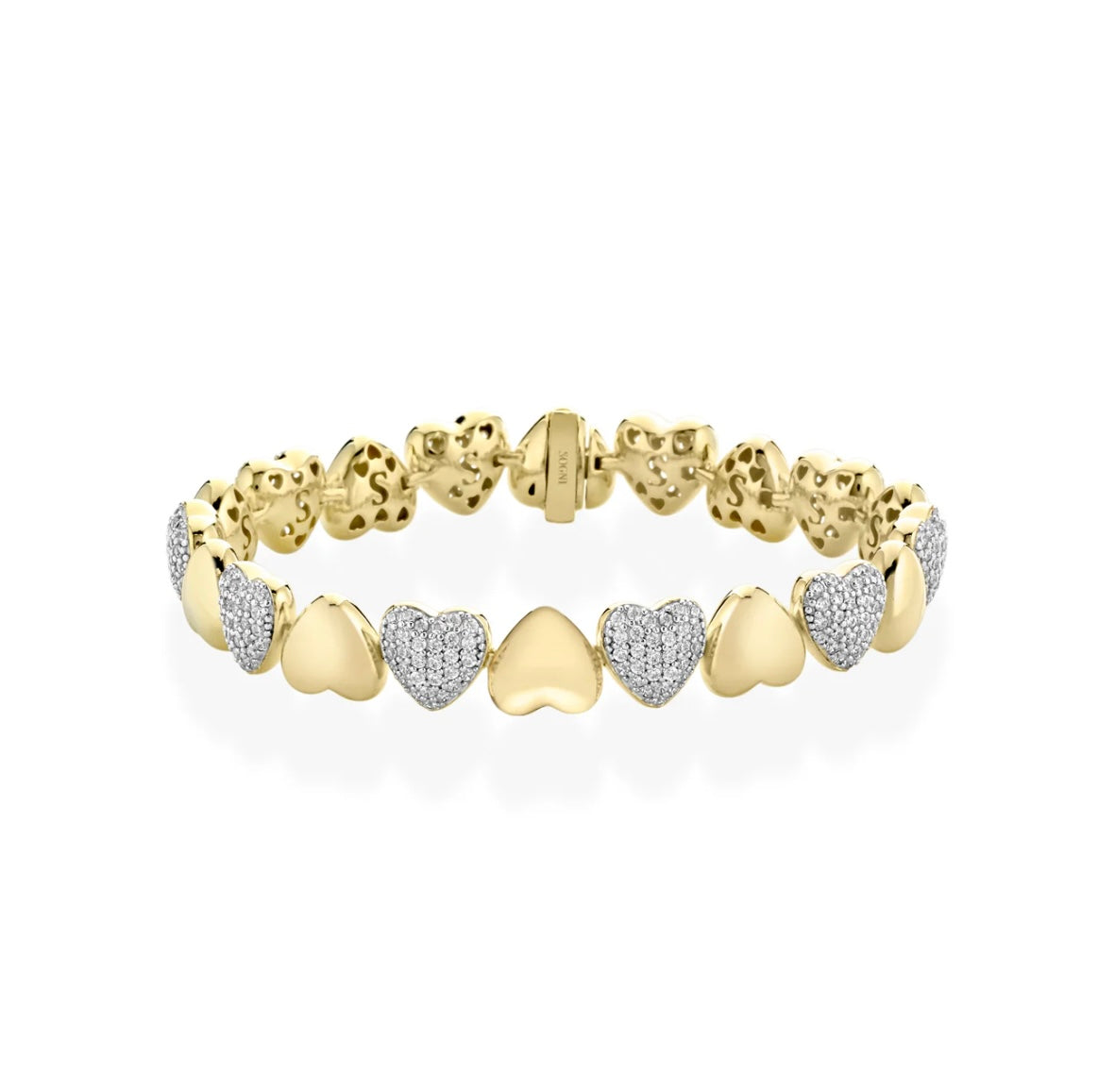 BRACCIALE CUORI IN ARGENTO DORATO SOGNI