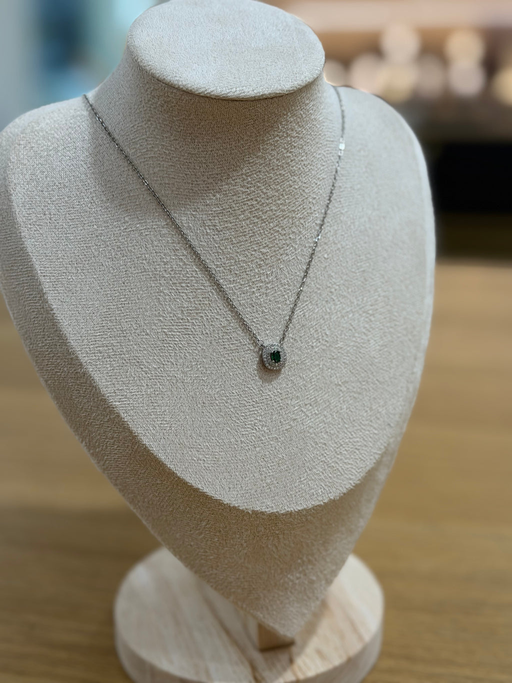 COLLANA PUNTO LUCE MEIRA GREEN ARGENTO 925