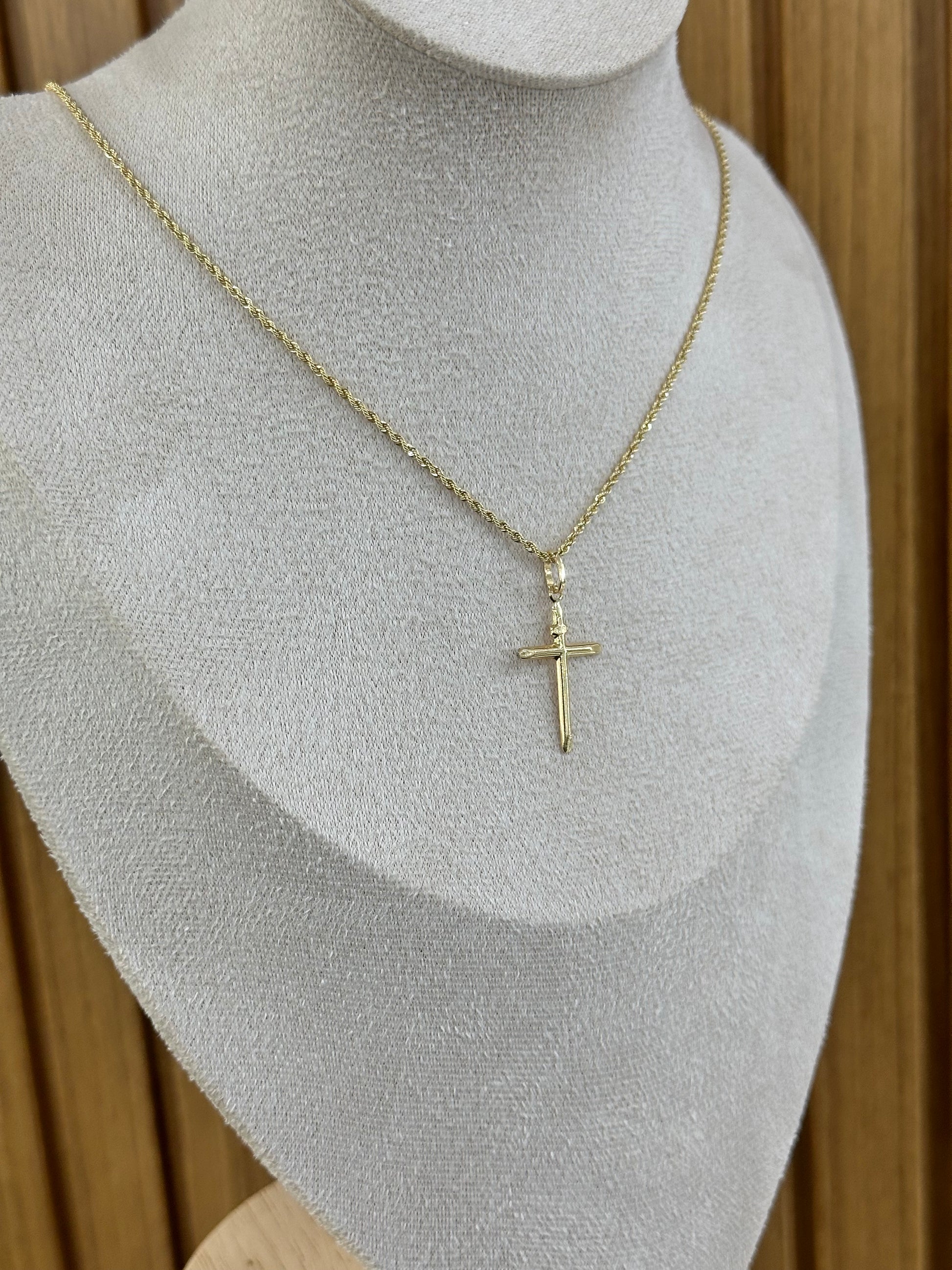 COLLANA LASER CON CROCE ORO 18KT