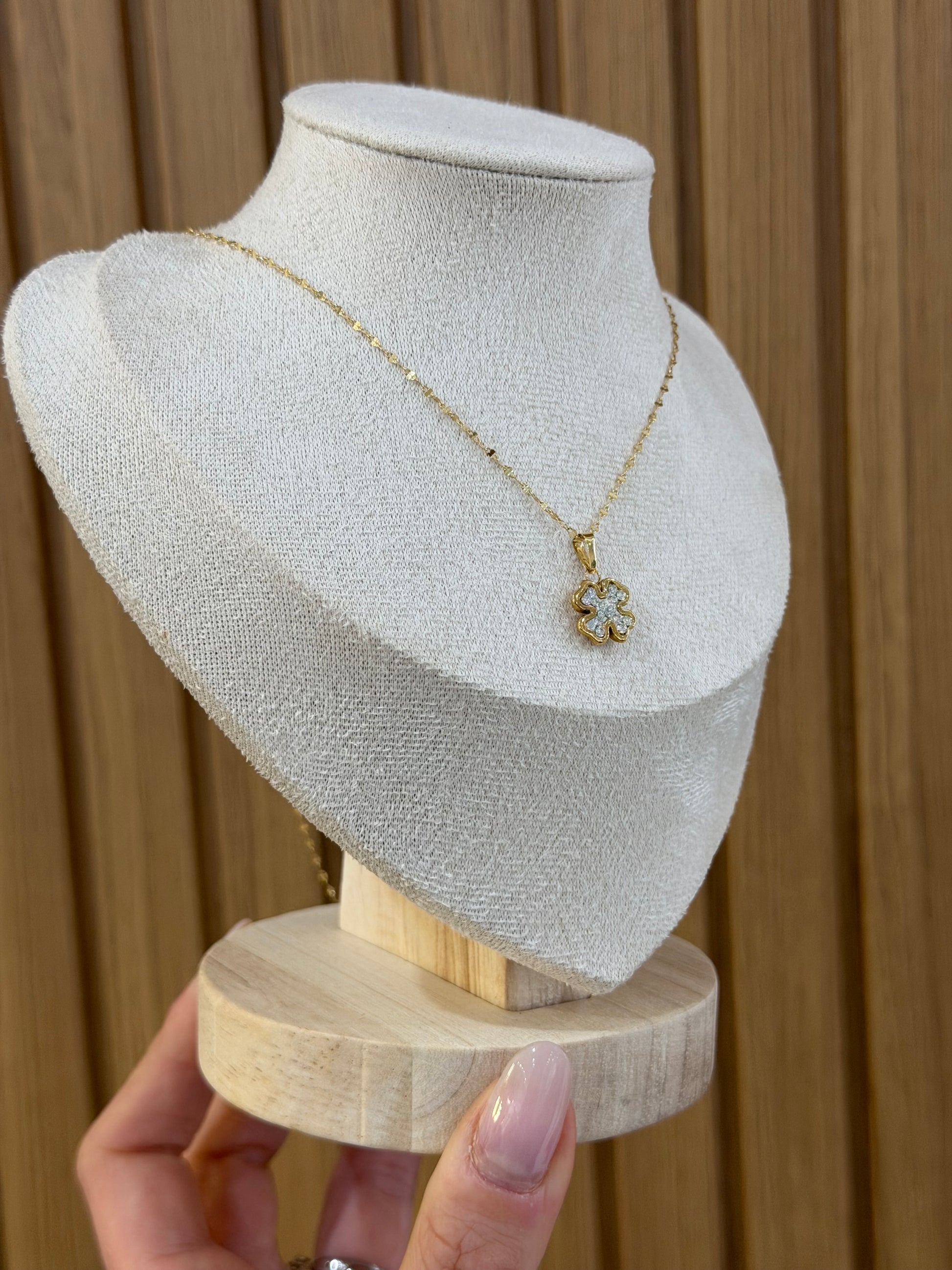 COLLANA QUADRIFOGLIO ORO 18KT