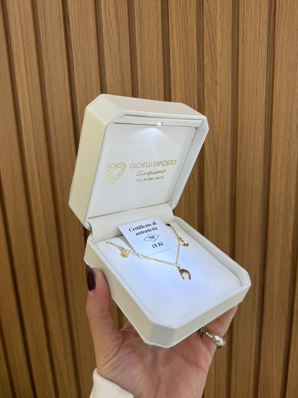 COLLANA BUENA SUERTE ORO 18KT