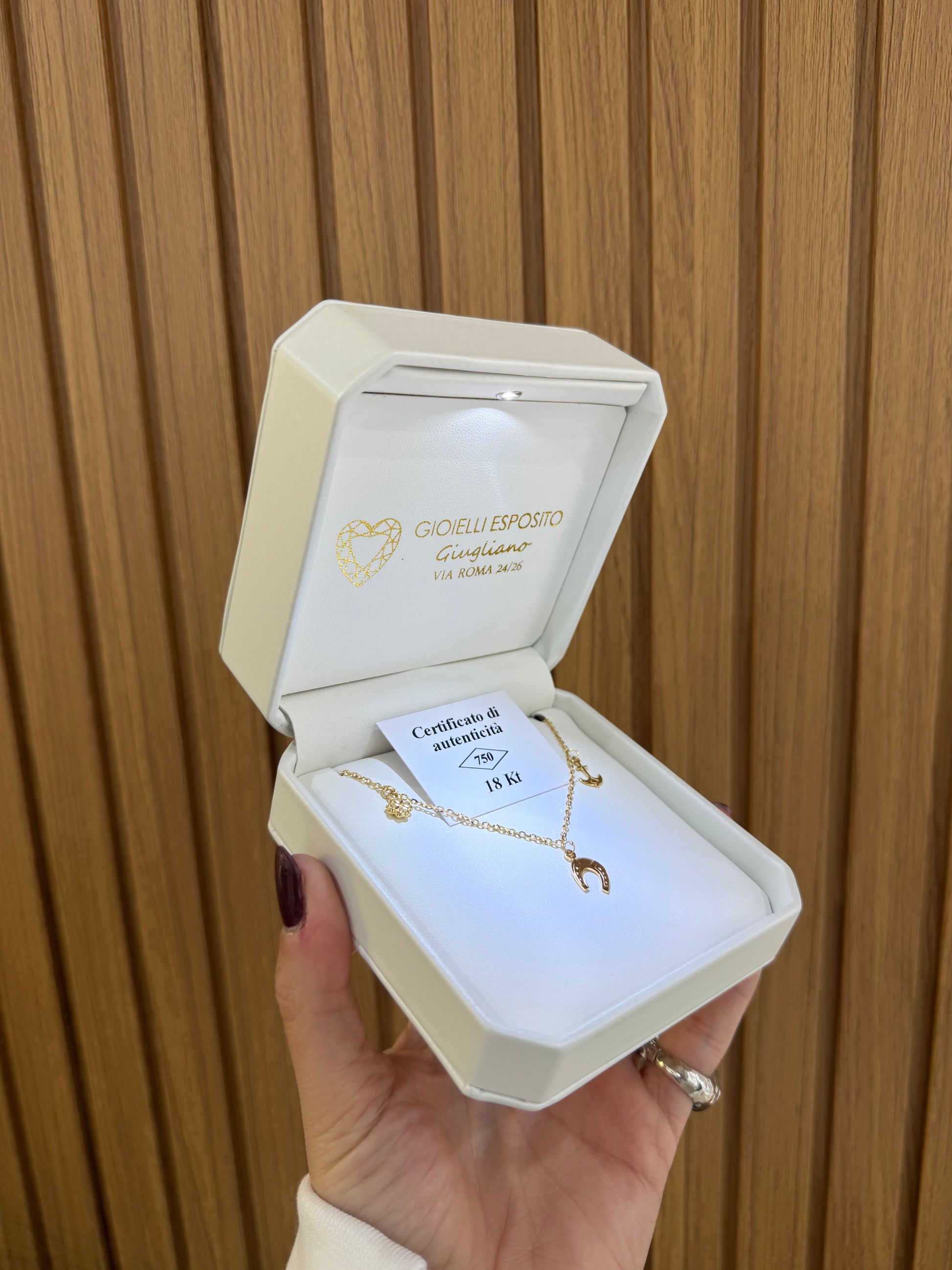 COLLANA BUENA SUERTE ORO 18KT