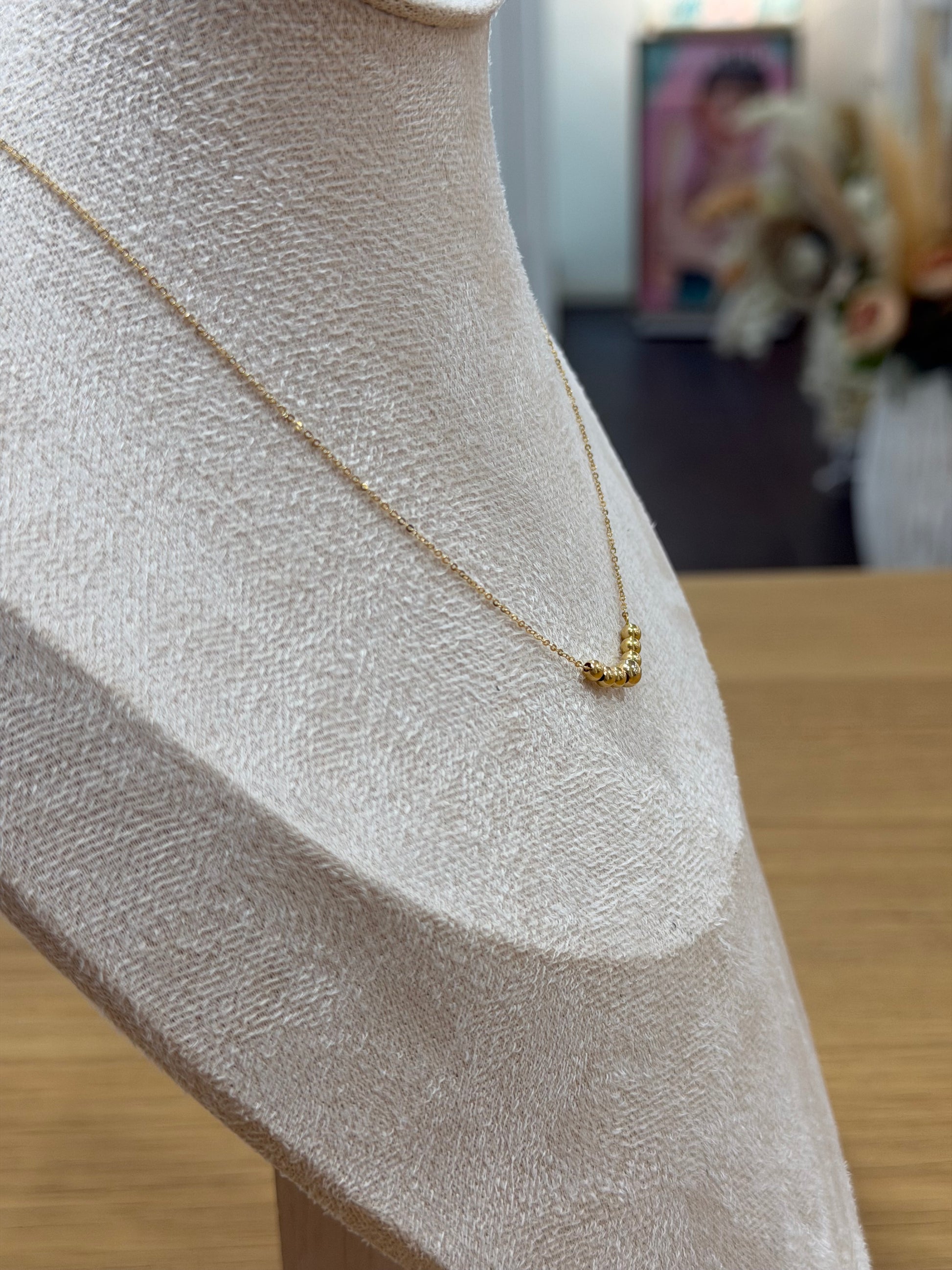 COLLANA SFERE ORO 18KT