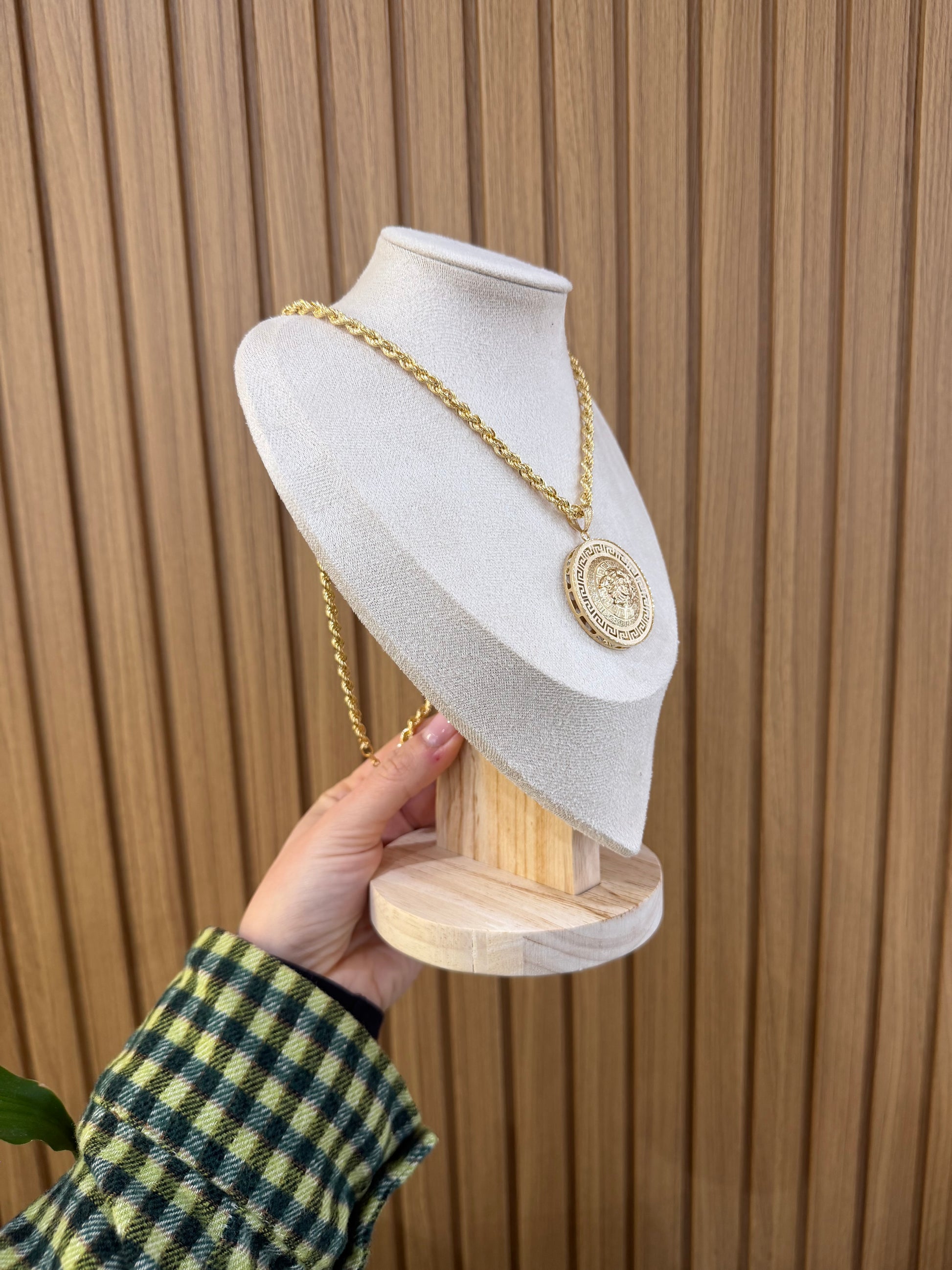 COLLANA ORO 18KT LASER CON CIONDOLO LION