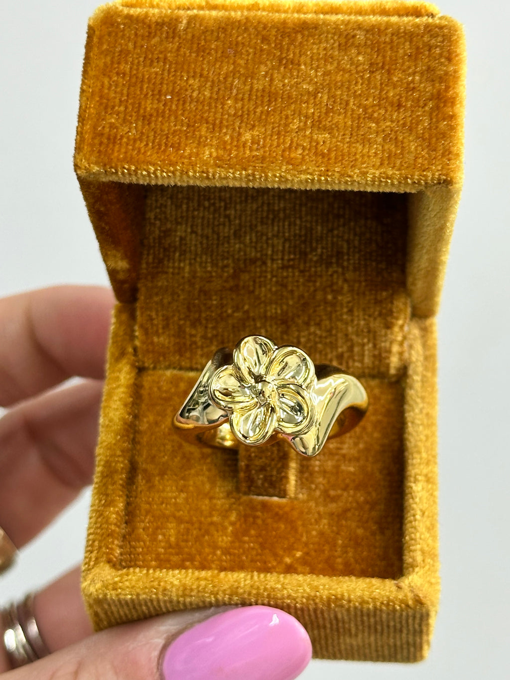 ANELLO FIORE ORO 18KT ELETTROFORMATO