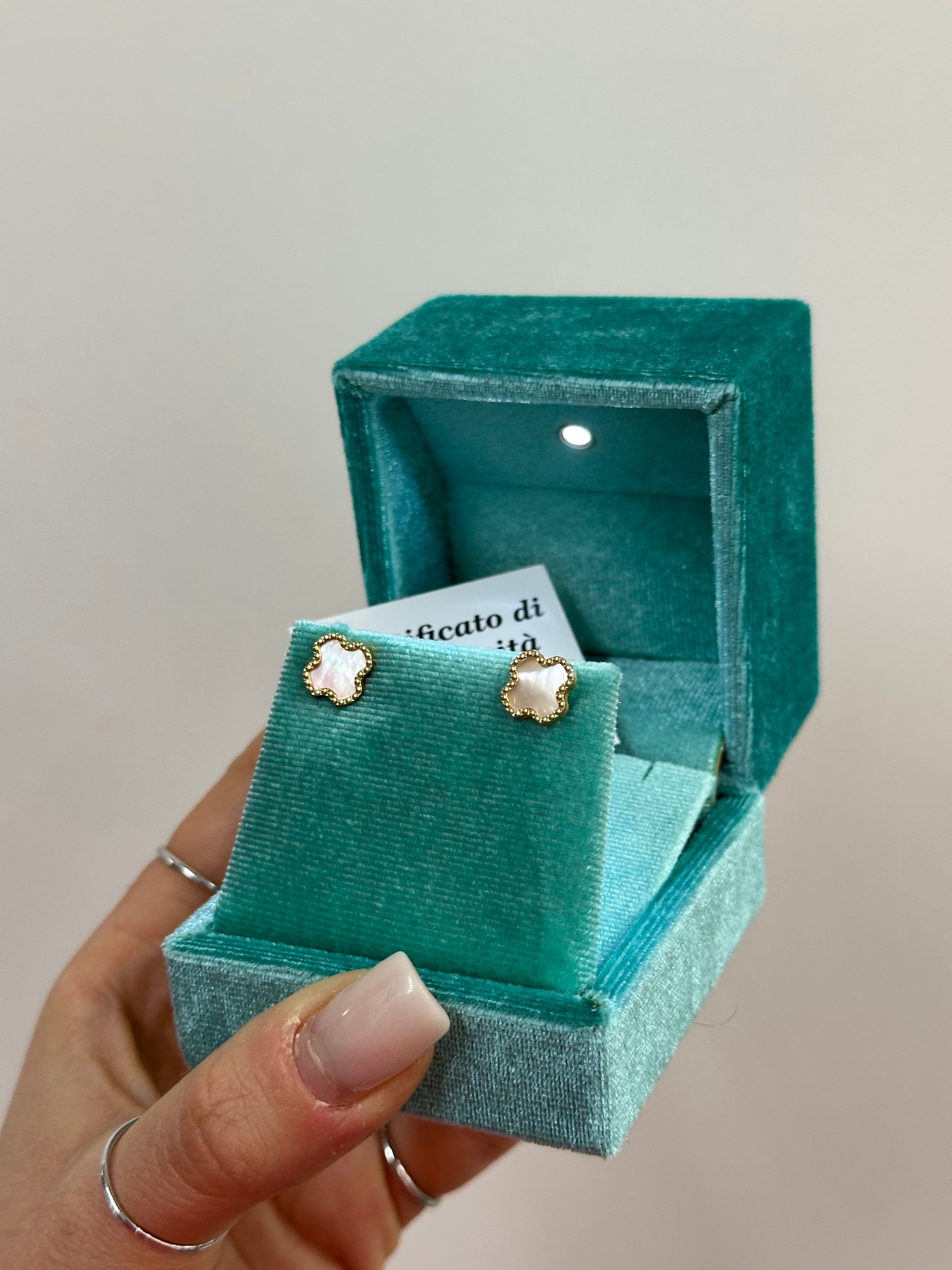 ORECCHINI QUADRIFOGLIO ORO 18KT