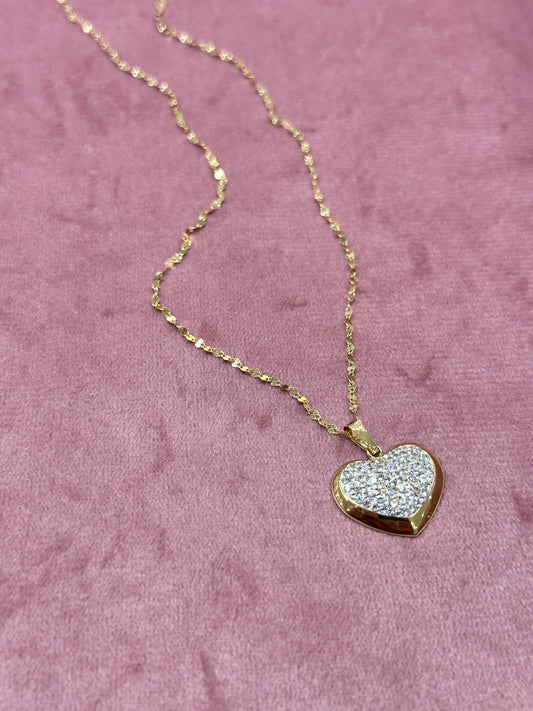 COLLANA IN ORO 18KT CON CUORE PENDENTE