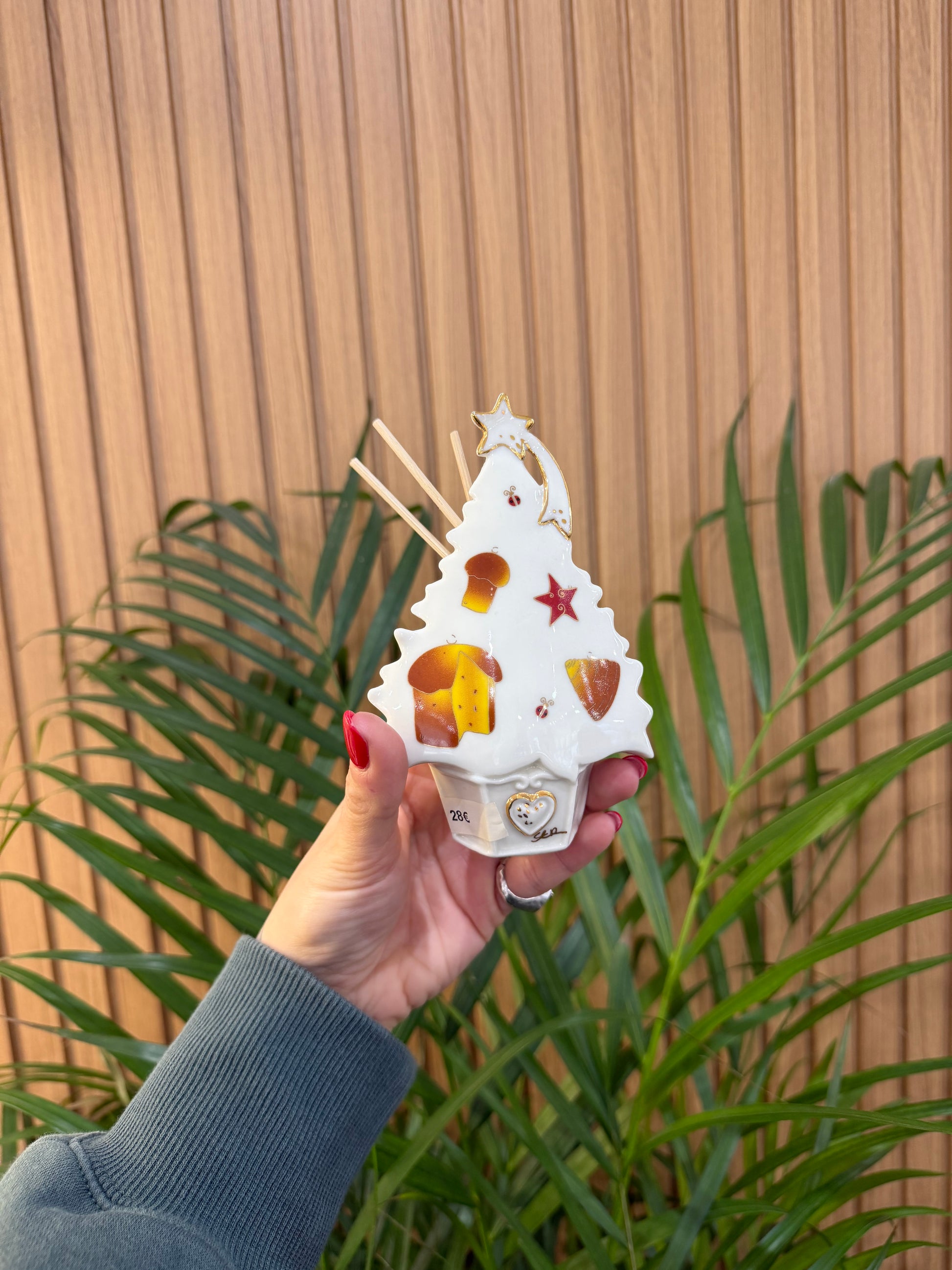 ALBERO PROFUMATORE PANETTONE CERAMICA DI CAPODIMONTE