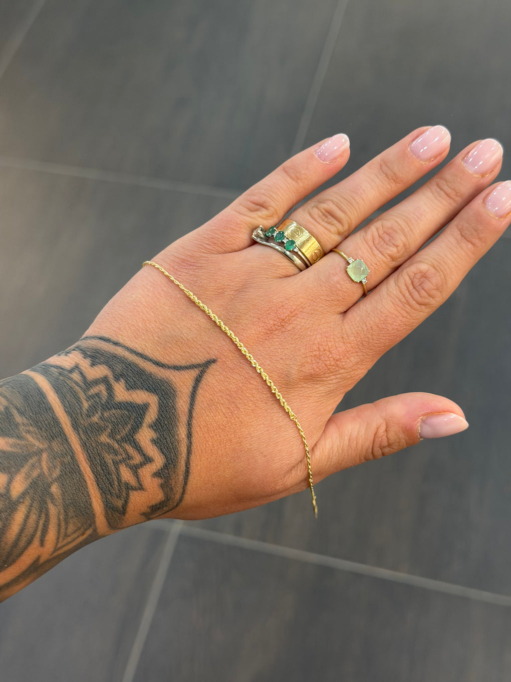 BRACCIALE ORO 18KT LASER CENTRALE